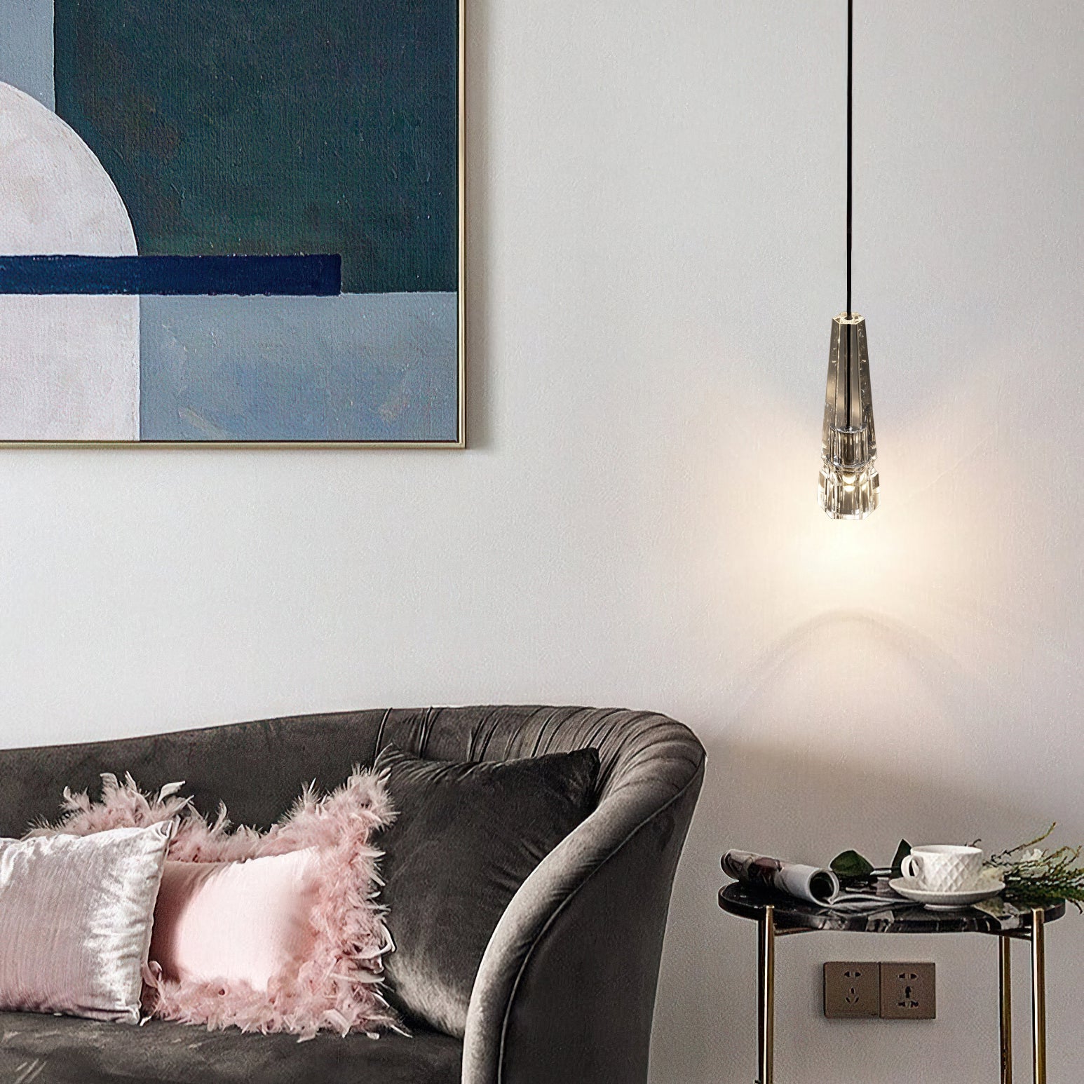 Modern Chamonix Pendant Light - Adjustable Hanging Fixture for Kitchen Island, Dining Room & Bedroom - Industrial Vintage Style Ceiling Lighting Fixture