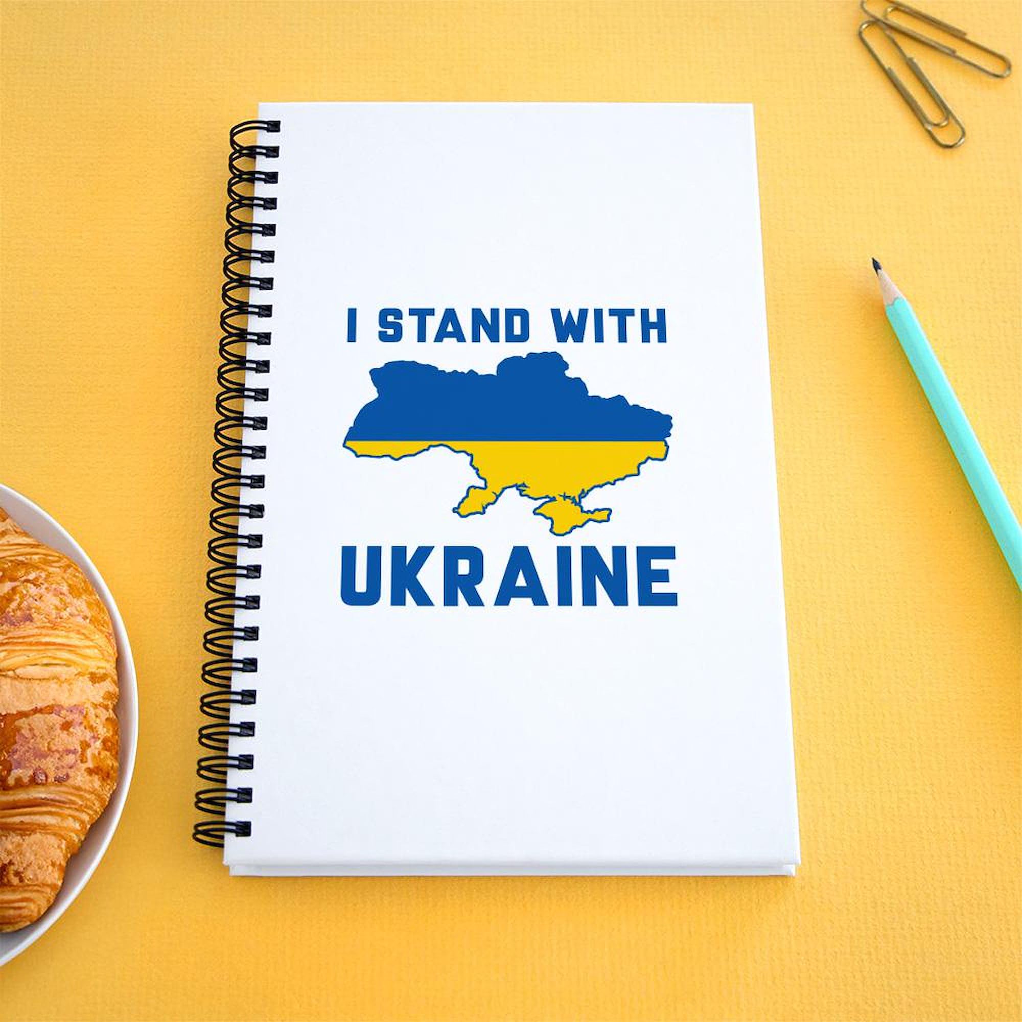 I Stand with Ukraine Spiral Bound Journal Notebook - Personal Diary, Planner & Writing Notebook for Students, Work, Travel & Daily Inspiration