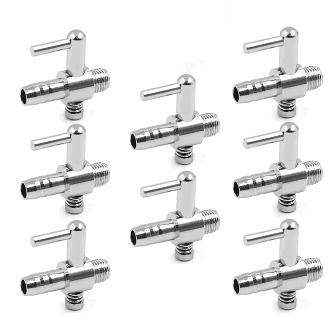 8Pcs Aquarium Air Valve - Single Way Air Flow Control Lever Pump for Fish Tank, Perfect for Freshwater & Saltwater Aquariums, Hydroponics & Fish Breeding Systems
