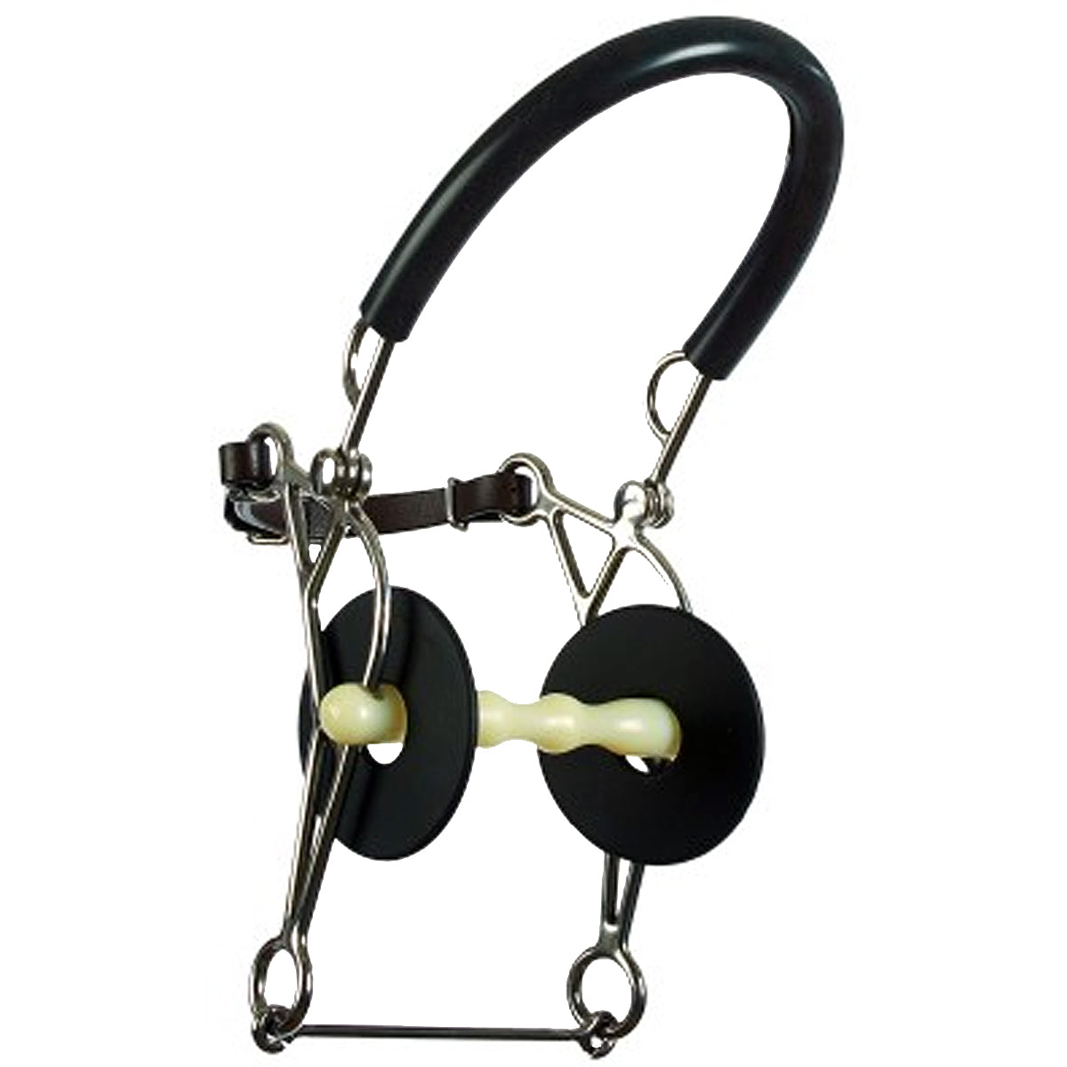 Happy Mouth Shaped Mullen Mouth Hackamore Bit - Comfortable Horse Training Bit for Gentle Control - Perfect for Trail Riding, Dressage & Western Riding
