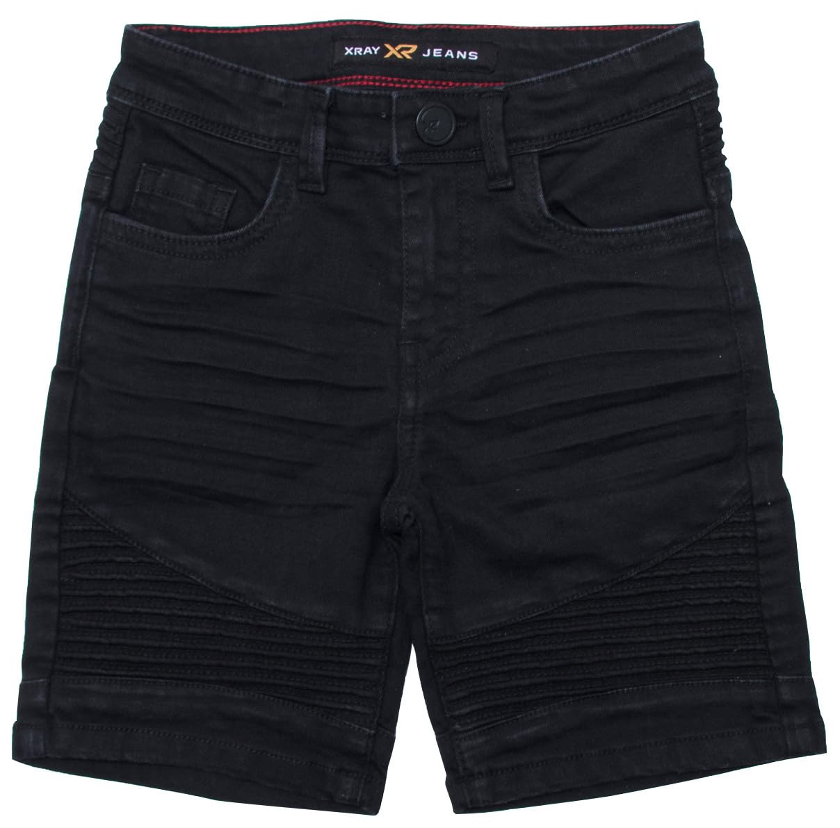X-Ray Boys' Distressed Denim Shorts - Stretch Elastic Waist Ripped Biker Moto Style for Toddlers | Perfect for Summer Playdates & Outdoor Adventures