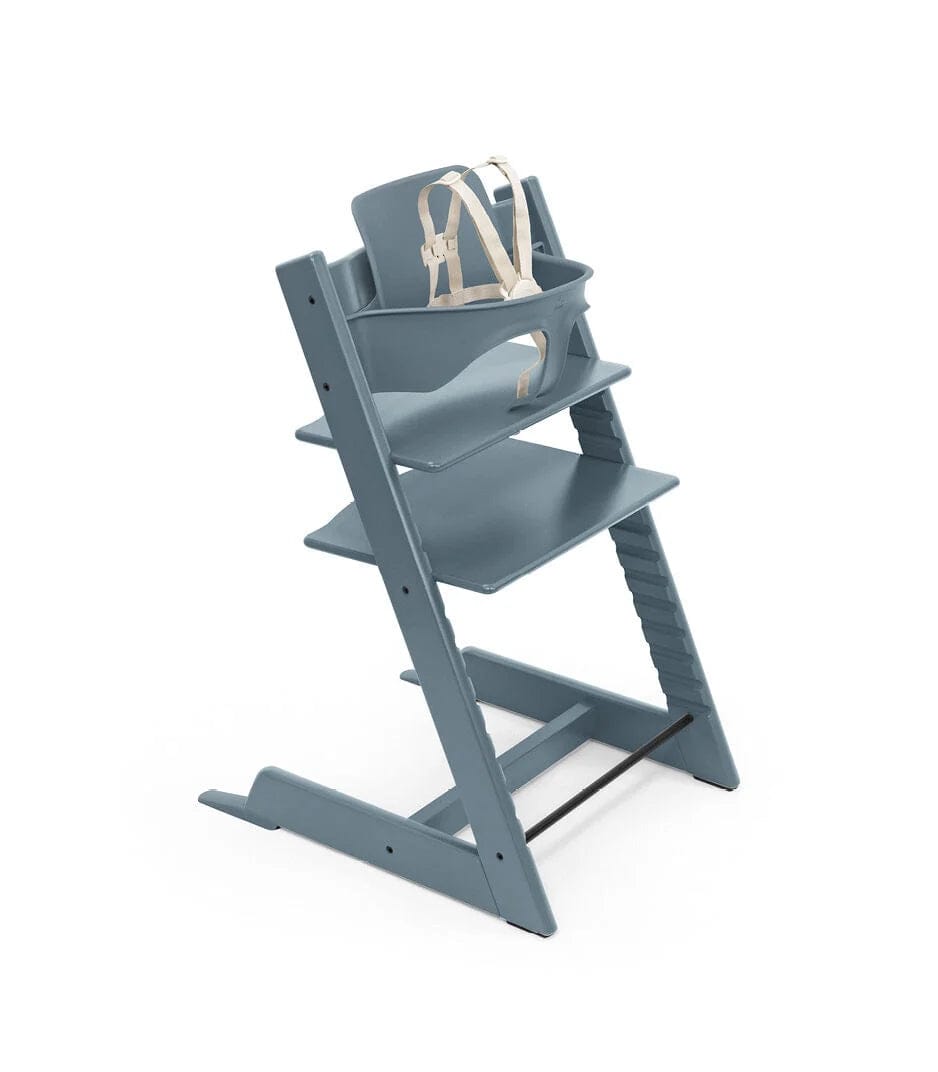 Stokke Tripp Trapp High Chair with Baby Set & Safety Harness - Adjustable Wooden Chair for Toddlers & Infants - Perfect for Dining, Feeding, and Family Mealtime