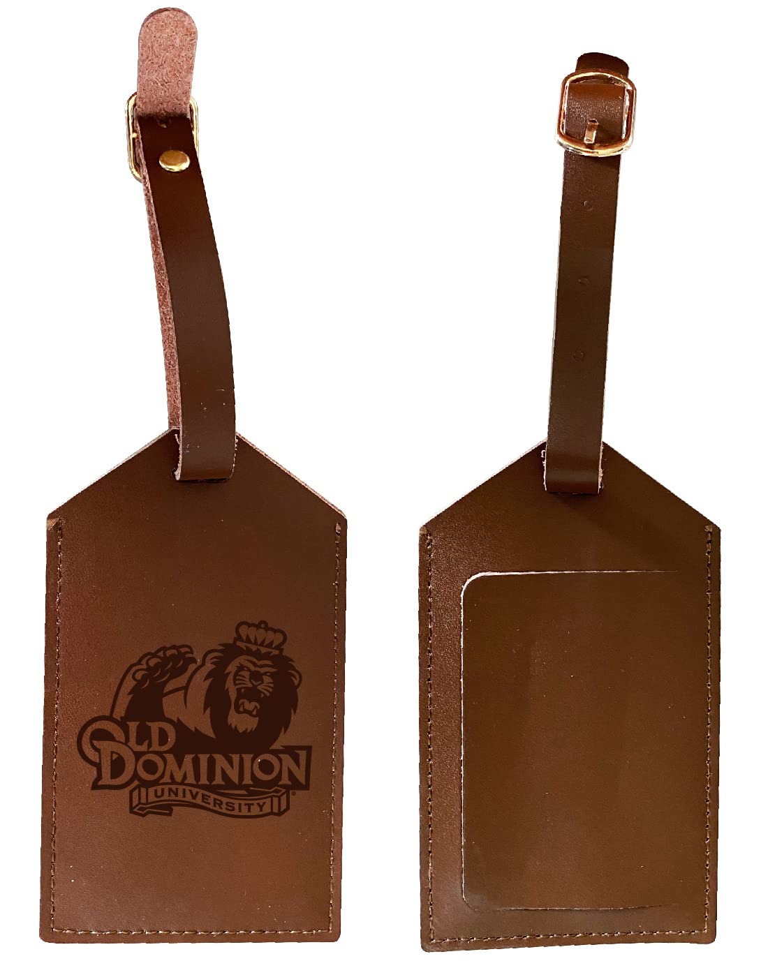 Officially Licensed Old Dominion Monarchs Leather Luggage Tag - Personalized Engraved College Travel Accessory for Alumni & Fans - Perfect for Suitcases, Backpacks & Travel Bags