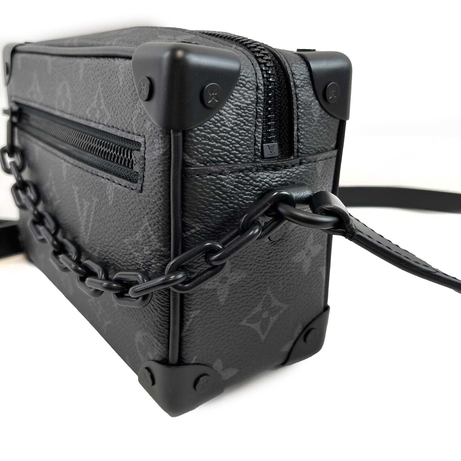 Louis Vuitton Monogram Eclipse Black Soft Trunk Crossbody Bag - Luxury Designer Handbag for Women, Perfect for Date Night & Evening Events