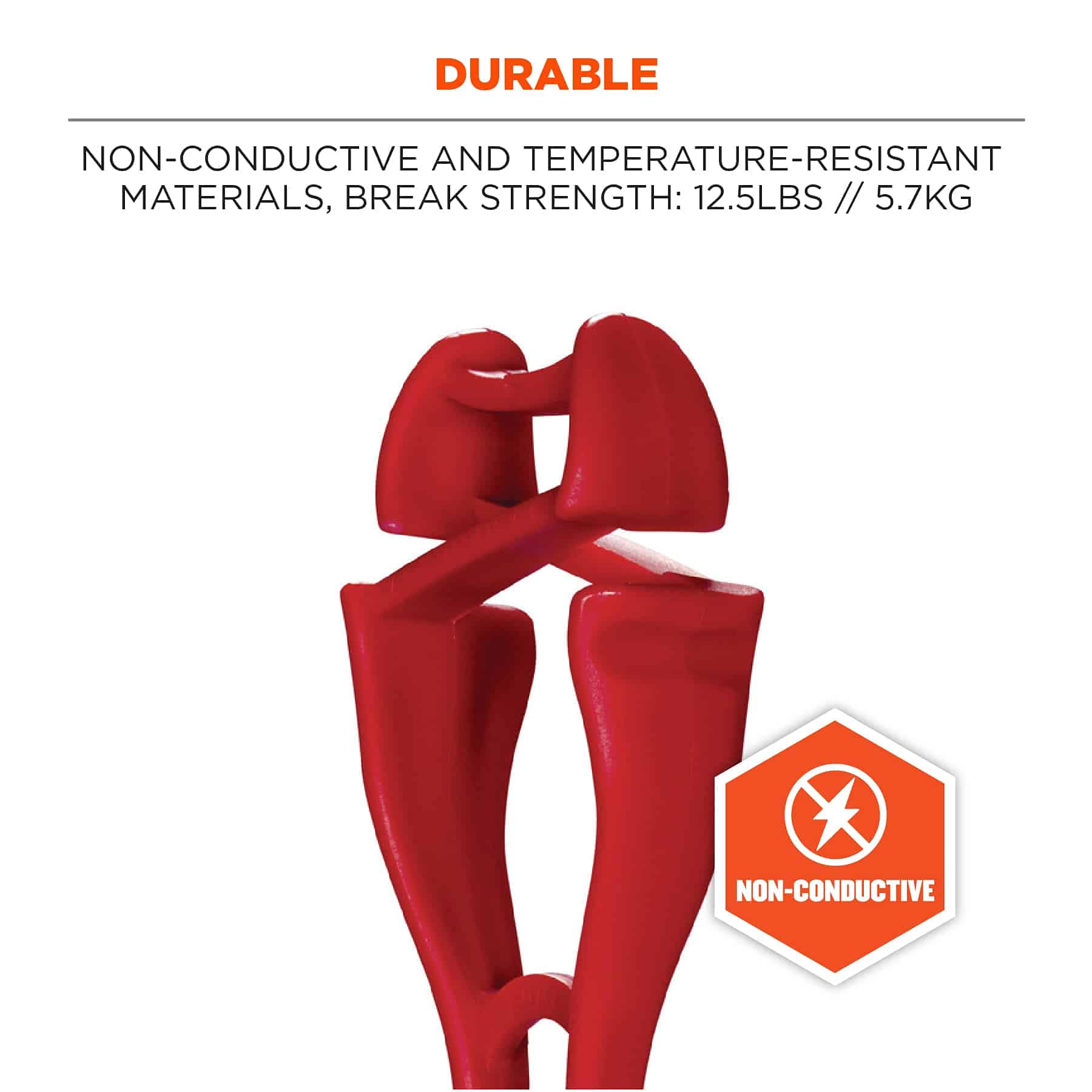Ergodyne Squids 3420 Swiveling Glove Clip Holder - Secure Work Gloves for Construction, Mechanics & Outdoor Activities