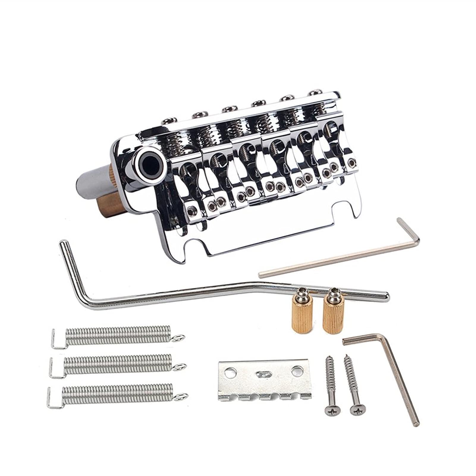 Premium ST Electric Guitar Tremolo System - Solid Brass Bridge & Saddles Replacement Set for Enhanced Sustain & Tuning Stability | Perfect for Rock, Blues & Metal Performances