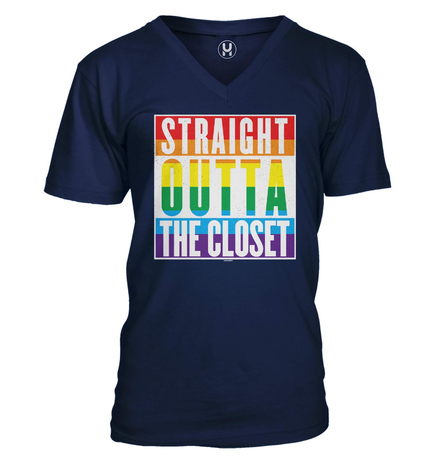 Haase Unlimited Straight Outta The Closet - Gay Pride Unisex V-Neck T-Shirt | LGBTQ+ Pride Month Apparel for Men & Women | Casual Wear, Pride Parades & LGBTQ Events