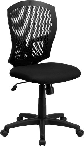 StarSun Depot Mid-Back Designer Ergonomic Office Chair with Fabric Seat, 360° Swivel & Adjustable Height (25.5