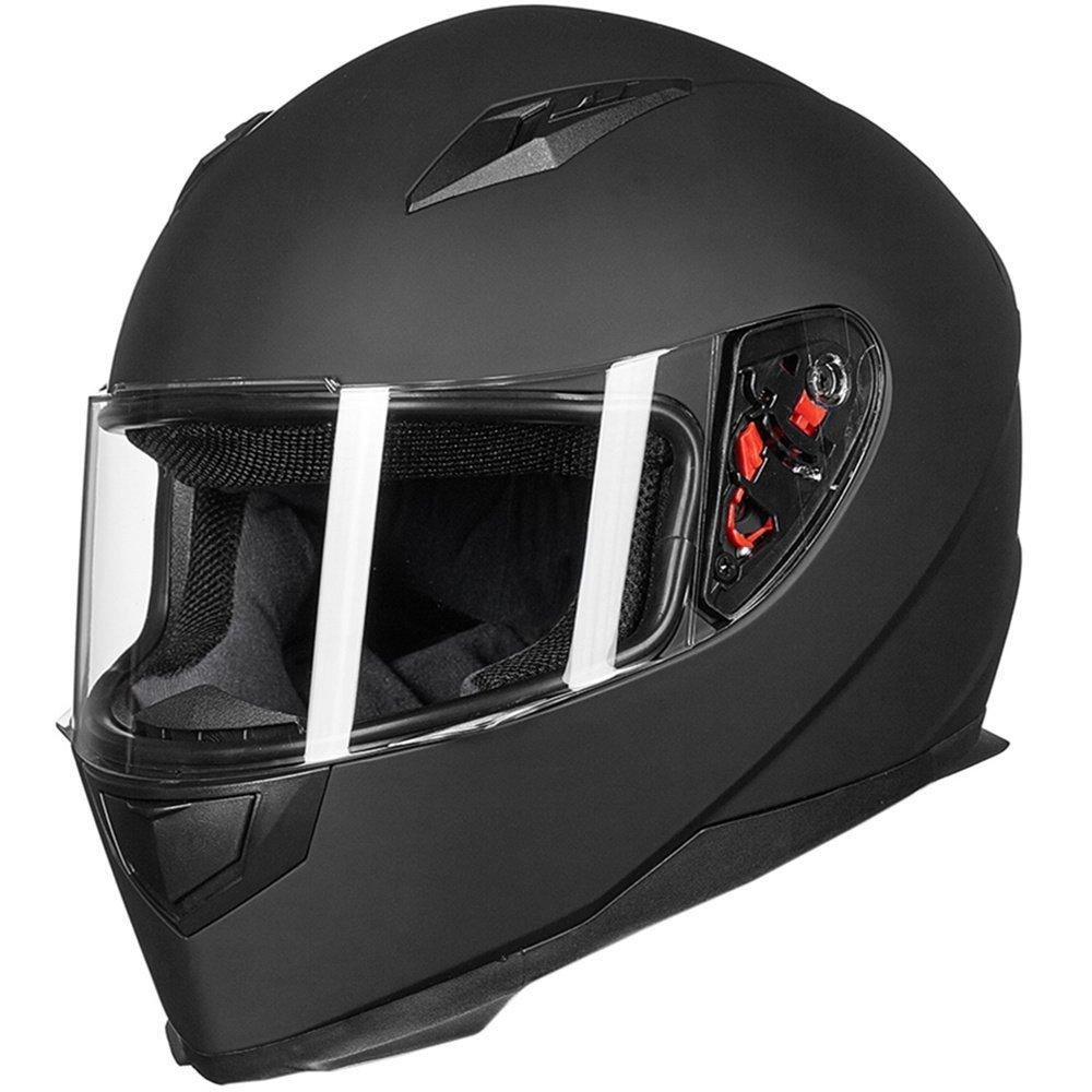 DOT Approved Motorcycle Full Face Helmet - Lightweight & Comfortable for Street Biking, Racing, and Commuting