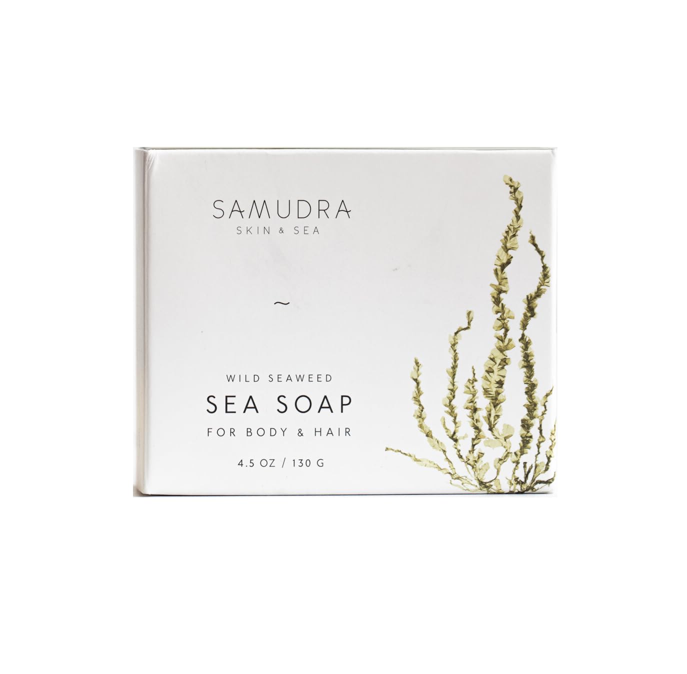 **Organic Samudra Wild Seaweed Soap Bar - 4.5 oz (3-Pack) | Natural Shampoo, Facial Cleanser & Body Wash | Eco-Friendly, Vegan & Sulfate-Free for Sensitive Skin | Perfect for Travel, Gym & Daily Skincare**