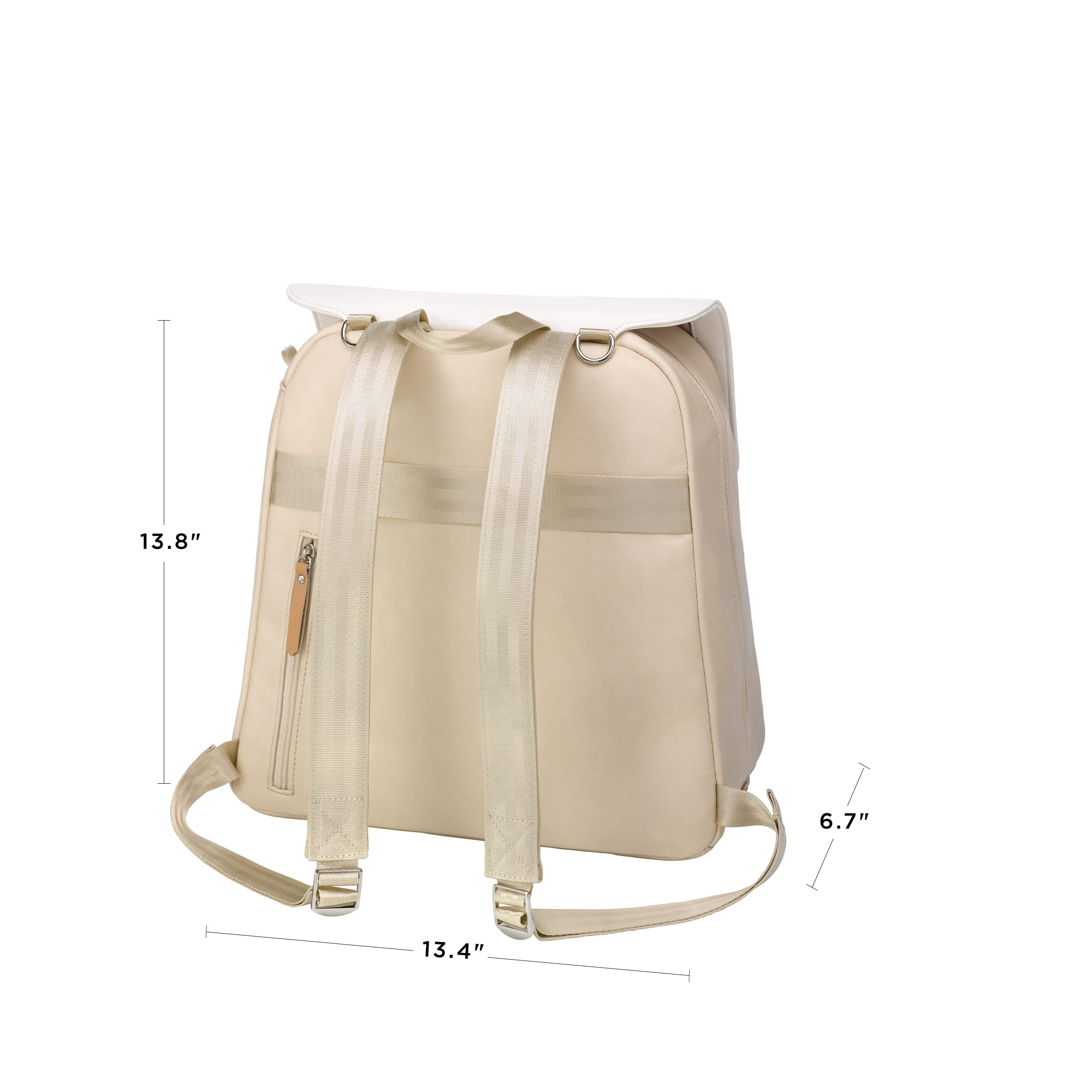 Petunia Pickle Bottom Meta Backpack in Toasted Marshmallow - Stylish Diaper Bag & Travel Backpack for Moms, Perfect for Daycare, Work Commute & Weekend Getaways