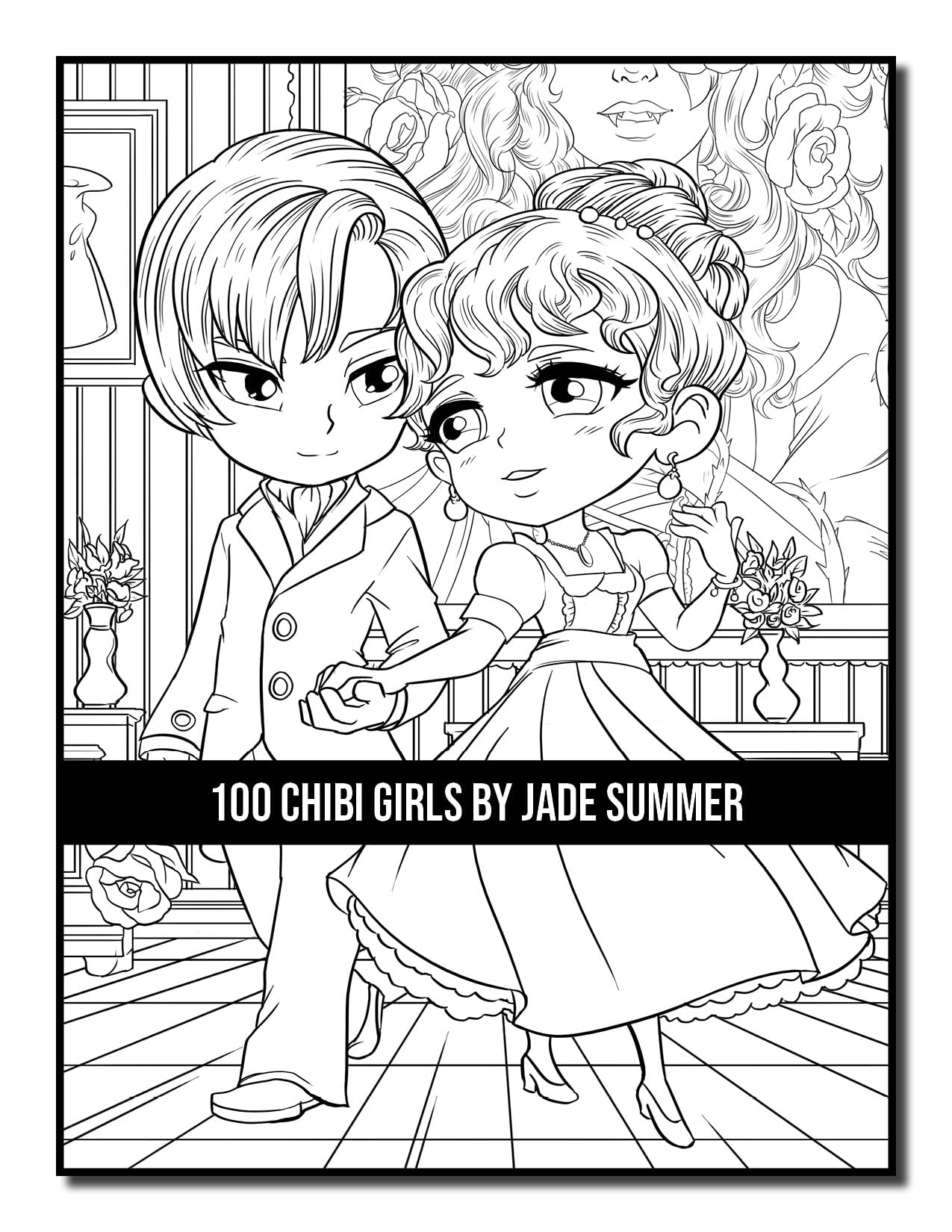 100 Chibi Girls: Cute & Fantasy Adult Coloring Book with Horror & Christmas Themes - Perfect for Stress Relief, Gifts & Creative Relaxation