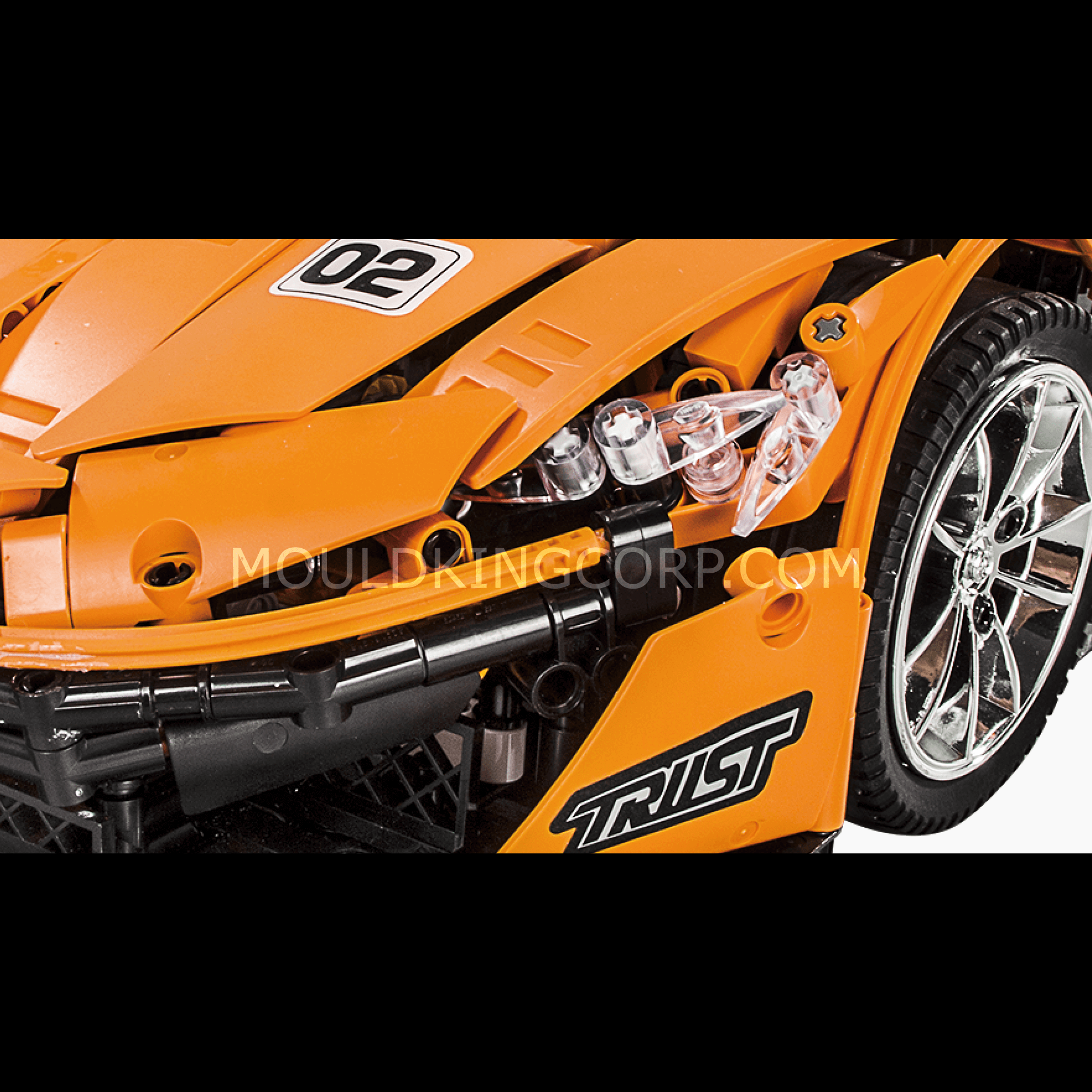 Mould King 13090S P1 Volcano Yellow Remote Control Race Car Building Kit - 3228 Pieces STEM Toy for Kids & Adults | DIY Model Car for Racing, Collection & Gift Giving