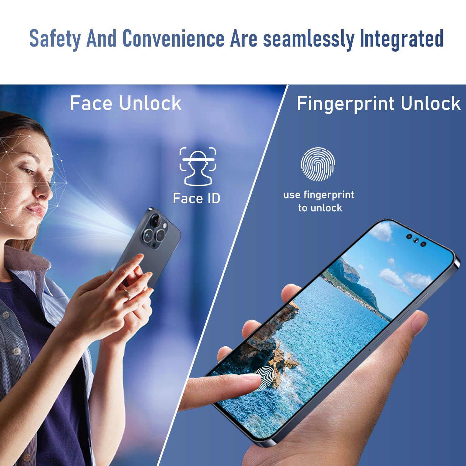 Unlocked A14 PROMAX Android Smartphone 8GB RAM 256GB Storage, 24MP+50MP Dual Camera, 6800mAh Long-Lasting Battery, 6.7