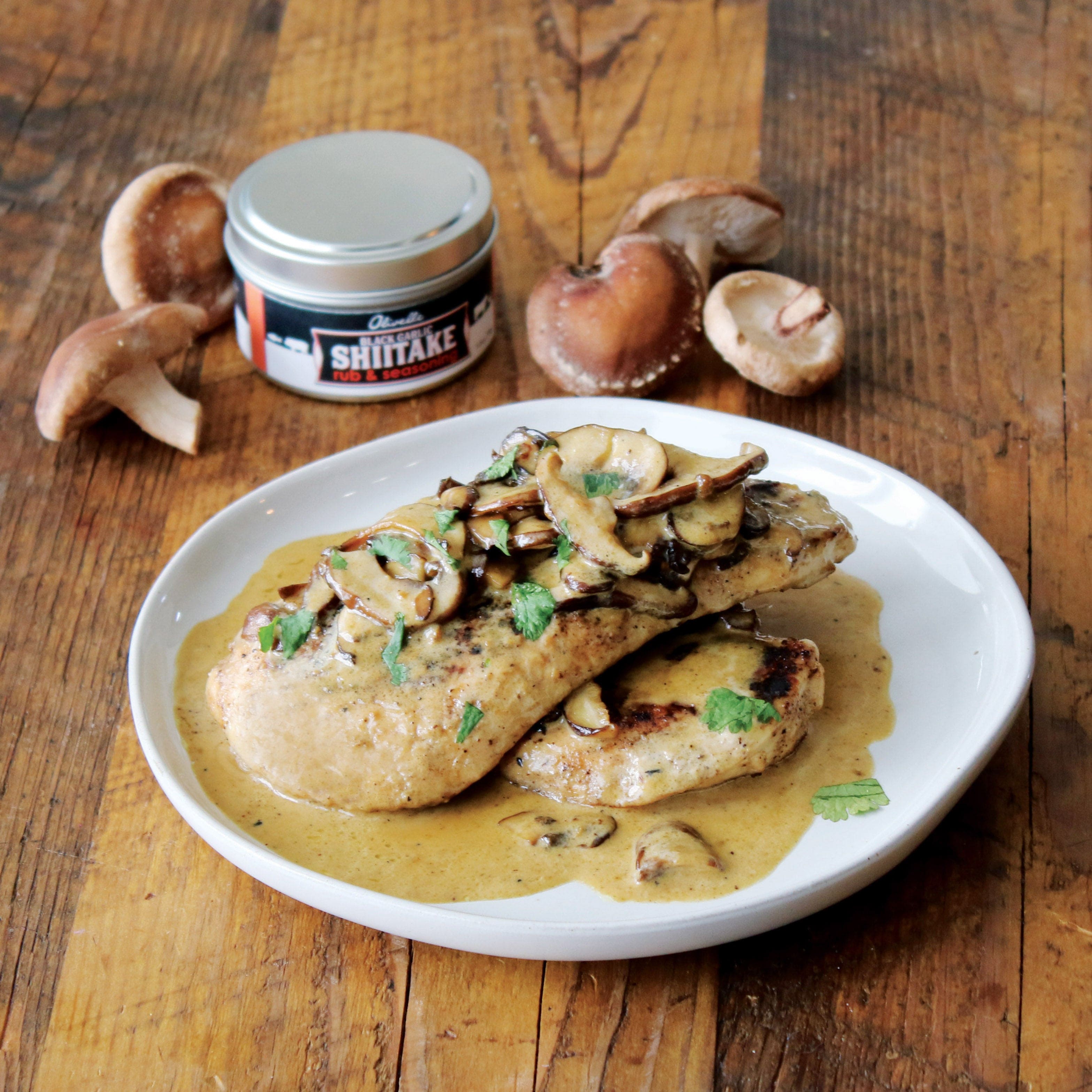 Olivelle Black Garlic Shiitake Seasoning Rub - Premium Gourmet Spice Blend for Steak, Chicken & Vegetables - Perfect for Grilling, Roasting & BBQ Cooking