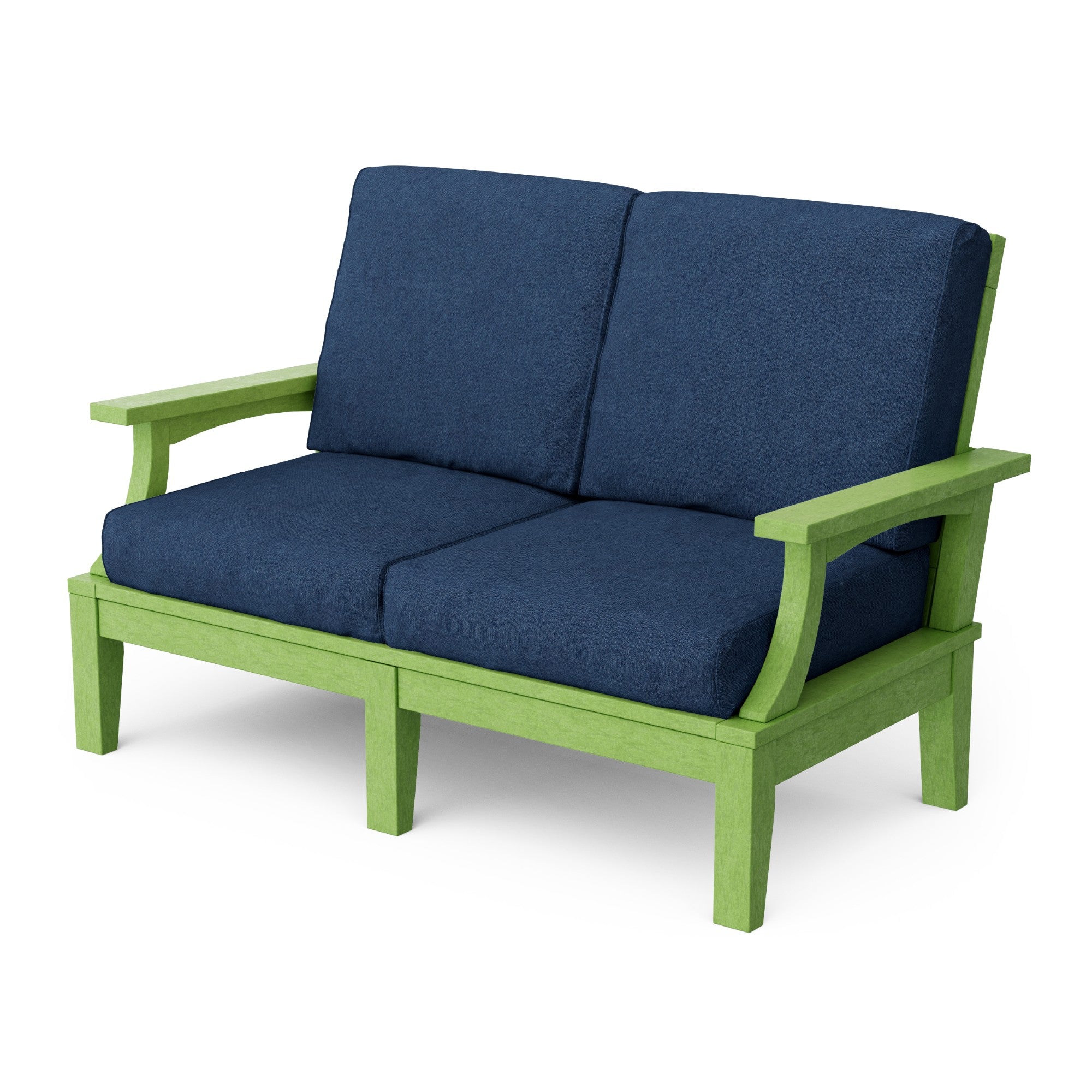 Heritage Deep Seating Love Seat Cushioned Sofa - Outdoor Patio Furniture for Garden, Poolside & Backyard Relaxation