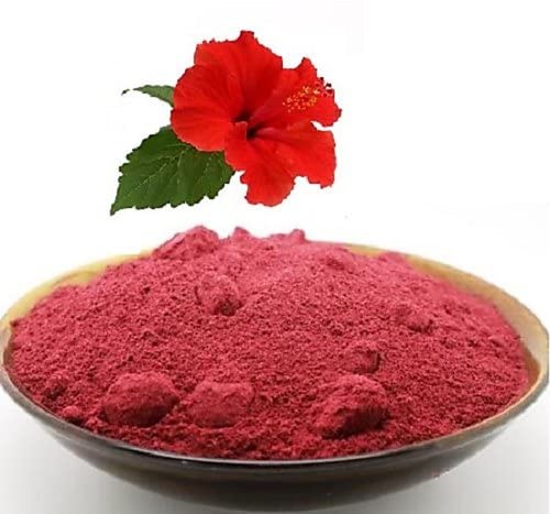 Organic Hibiscus Flower Powder - 200g | Natural Gudhal Powder for Hair & Skin Care | DIY Hair Mask & Face Pack for Healthy Growth & Glow | Herbal Supplement for Beauty Routines
