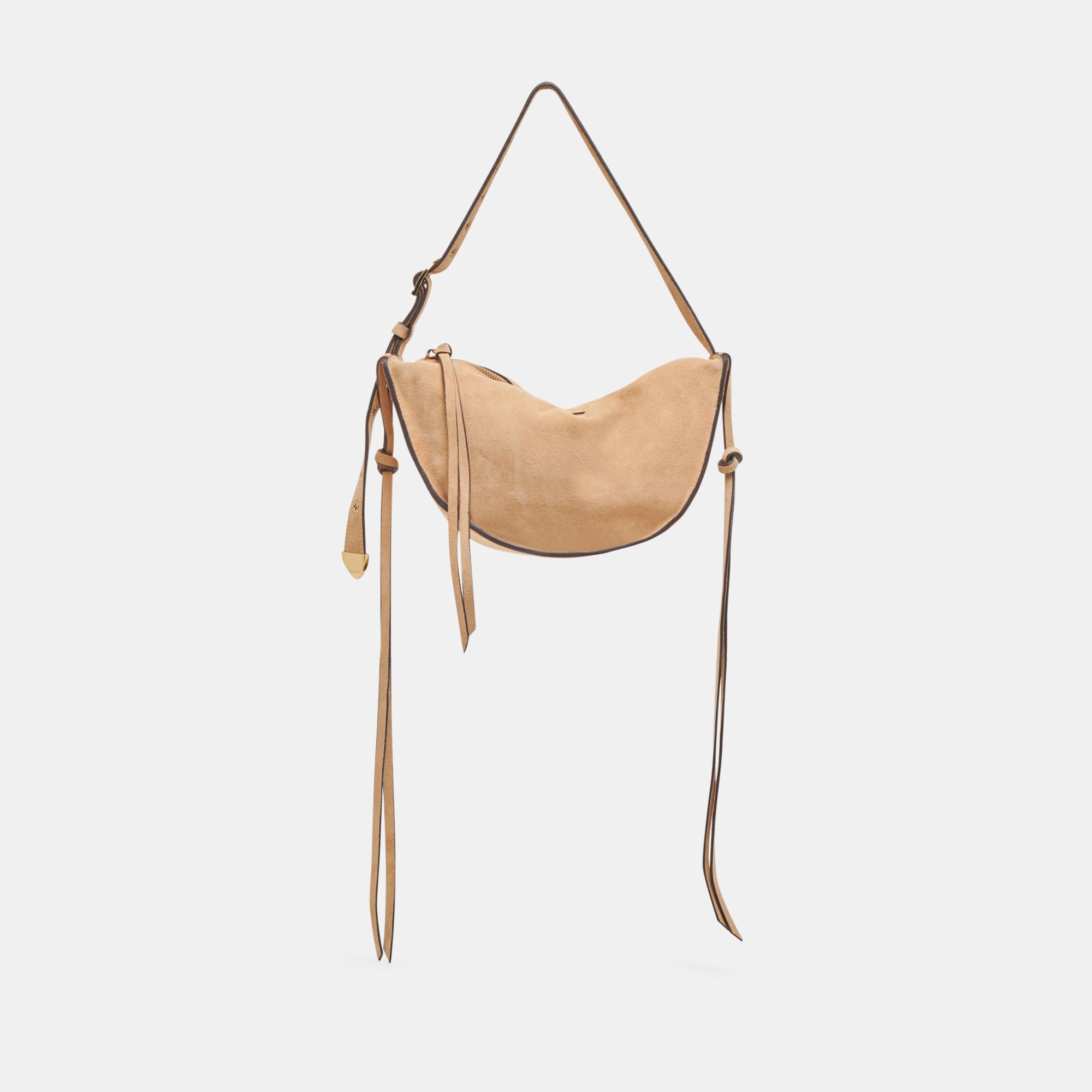 VERONA Shoulder Bag for Women - Genuine Beige Suede Leather Crossbody Purse - Stylish & Lightweight Handbag for Work, Travel & Everyday Use
