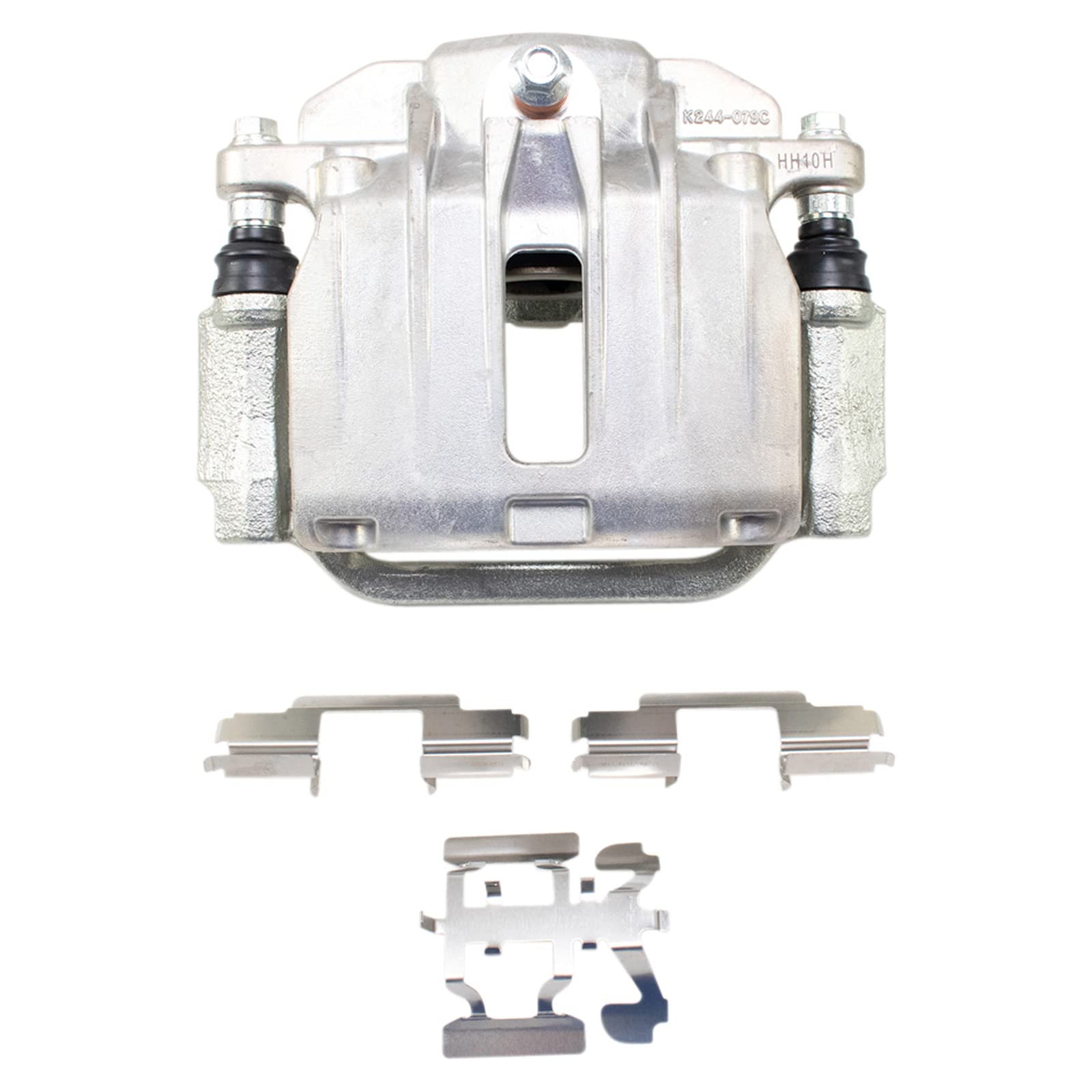 TRQ Rear Ceramic Brake Pads with Performance Drilled & Slotted Zinc Coated Rotors and Calipers - Perfect for High-Performance Vehicles, Racing, and Daily Driving
