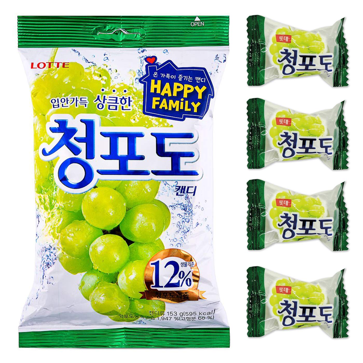 Korean Plum & Grape Hard Candy 153g - Sweet Snack for Office & Travel