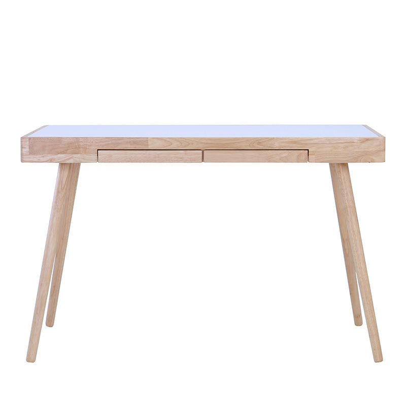 RETH Study Desk 120cm - Natural & White Home Office Desk for Students & Professionals - Perfect for Small Spaces & Remote Work