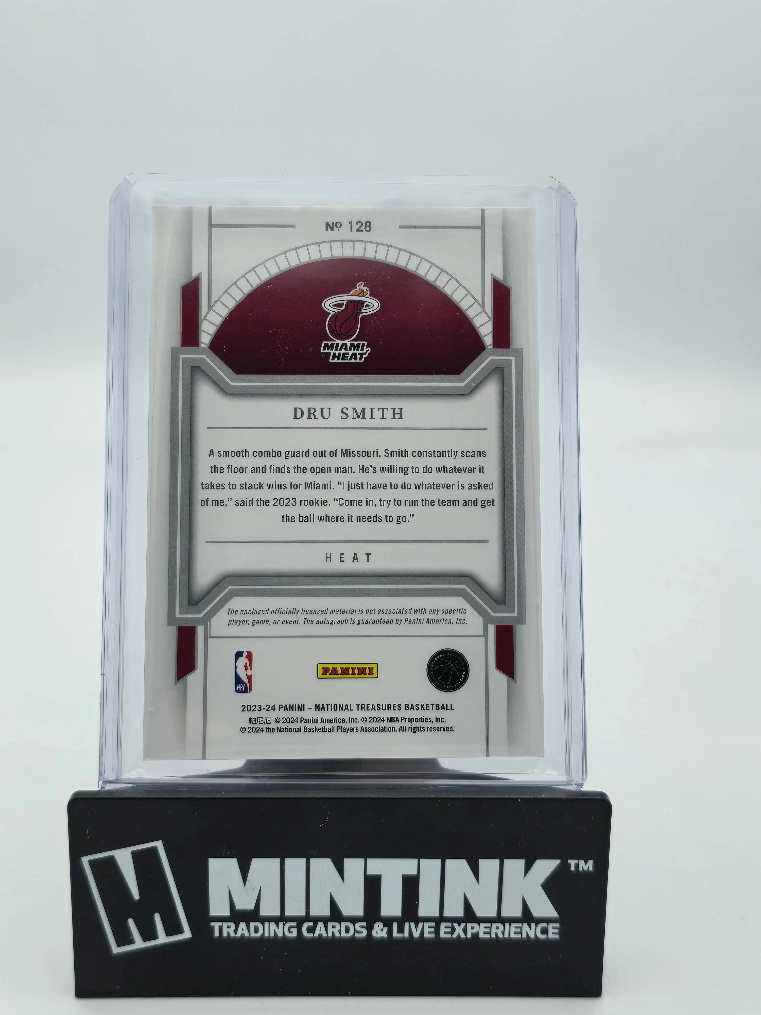 2023-24 Panini National Treasures Dru Smith Rookie Card Pink Jersey Patch Autograph /25 - NBA Collectible for Fans & Investors