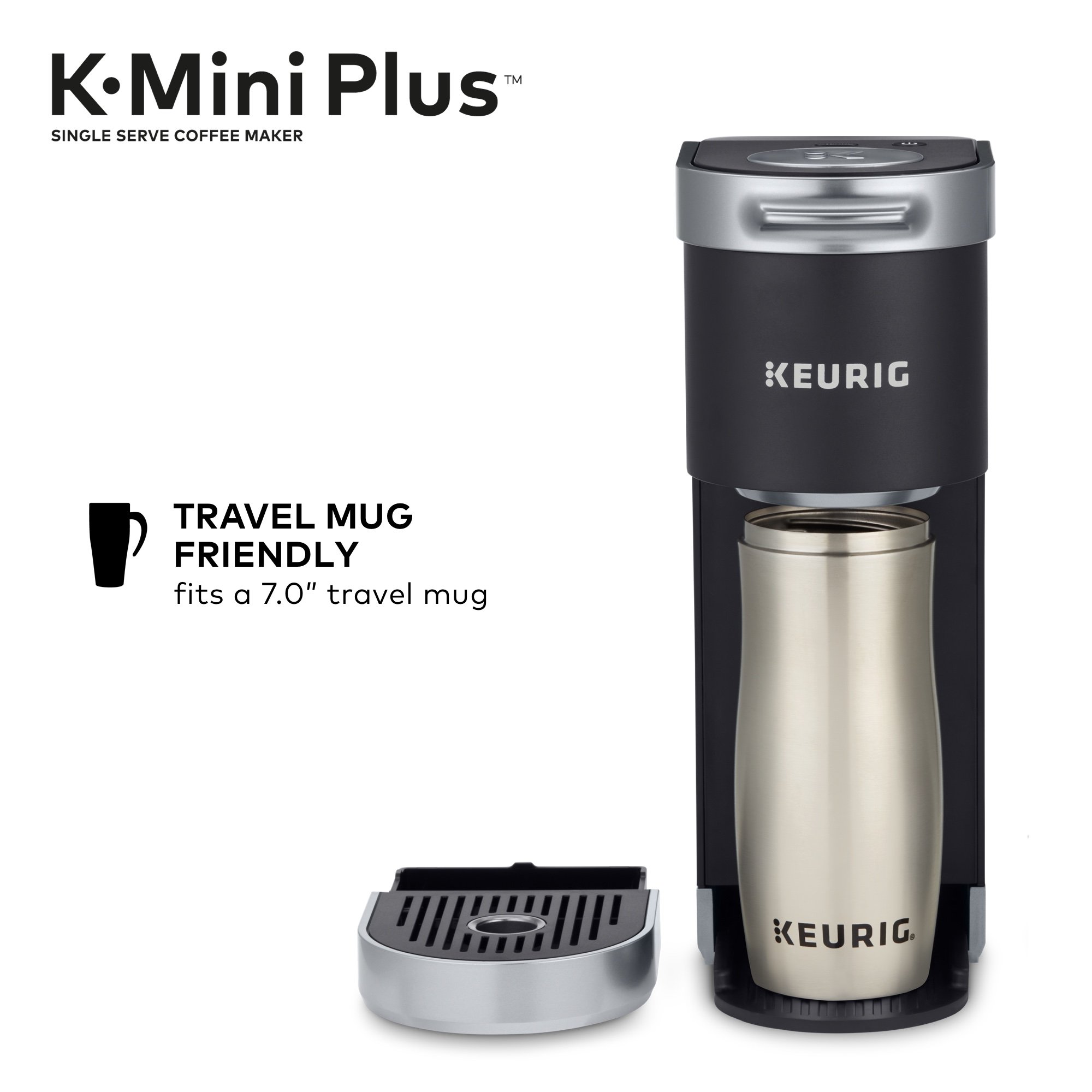 Keurig K-Mini Plus Single Serve Coffee Maker with McCafé Classic Collection Variety Pack (40 K-Cup Pods) - Compact Brewing for Home, Office & Dorm Use