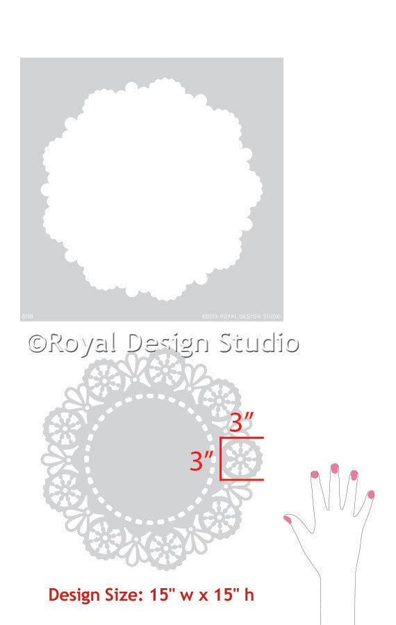 Margaret Lace Doily Stencil - Vintage Crochet Pattern Template for DIY Crafts, Home Decor, and Scrapbooking Projects | Perfect for Wedding Invitations, Table Runners, and Wall Art