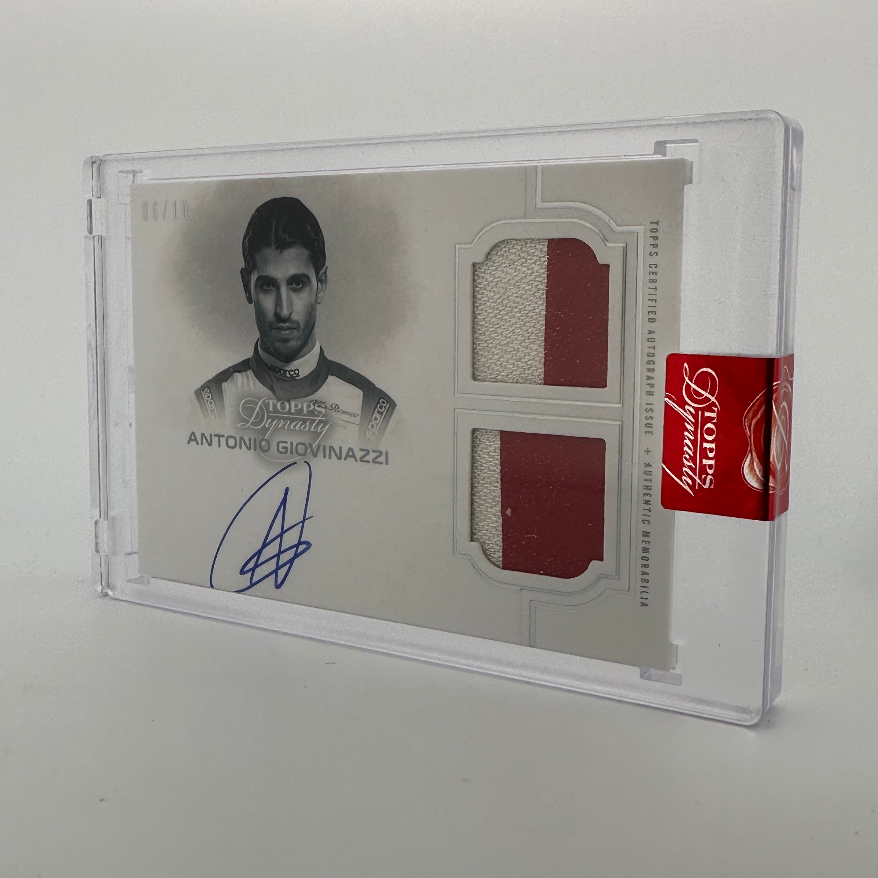 2020 Antonio Giovinazzi #SDA AG Dynasty Autograph Dual Relic Silver 06/10 - Rare Collectible for Racing Fans & Memorabilia Enthusiasts - Perfect for Display, Gifts, and Sports Collections