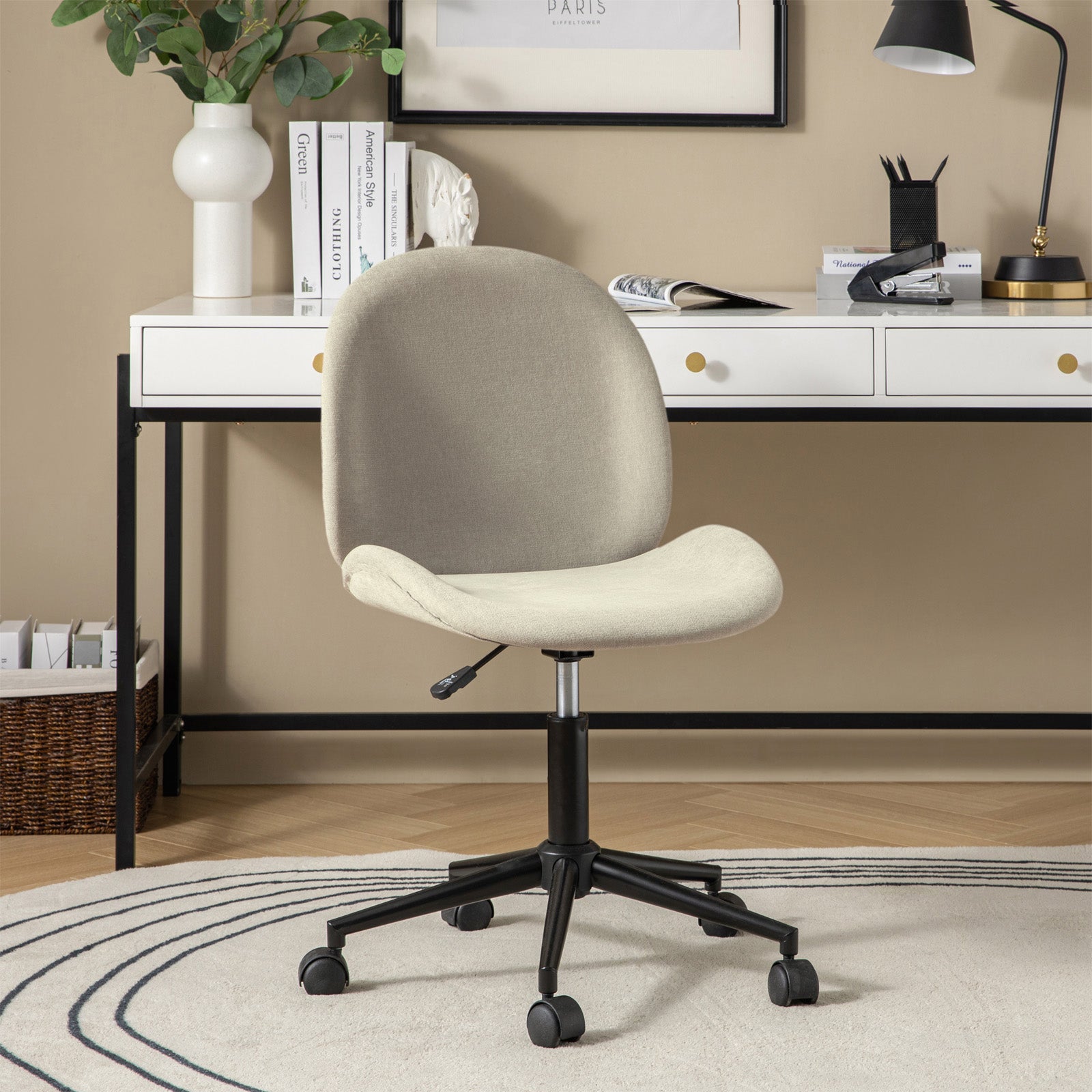 Isabel 360 Degree Swivel Office Chair with Lumbar Support - Ergonomic Mesh Computer Desk Chair for Home & Office Workspace - Adjustable Height Rolling Task Chair for Long Hours Sitting
