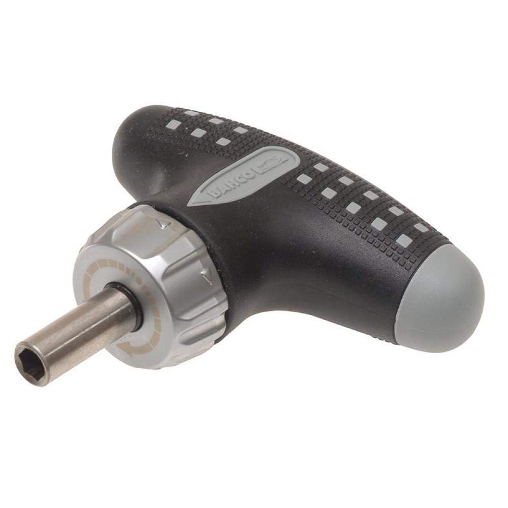 Bahco 808050TS Ratchet Bit Screwdriver T-Handle Stubby - Professional Ratcheting Screwdriver for Tight Spaces | Ideal for Automotive, Electronics & DIY Home Repairs
