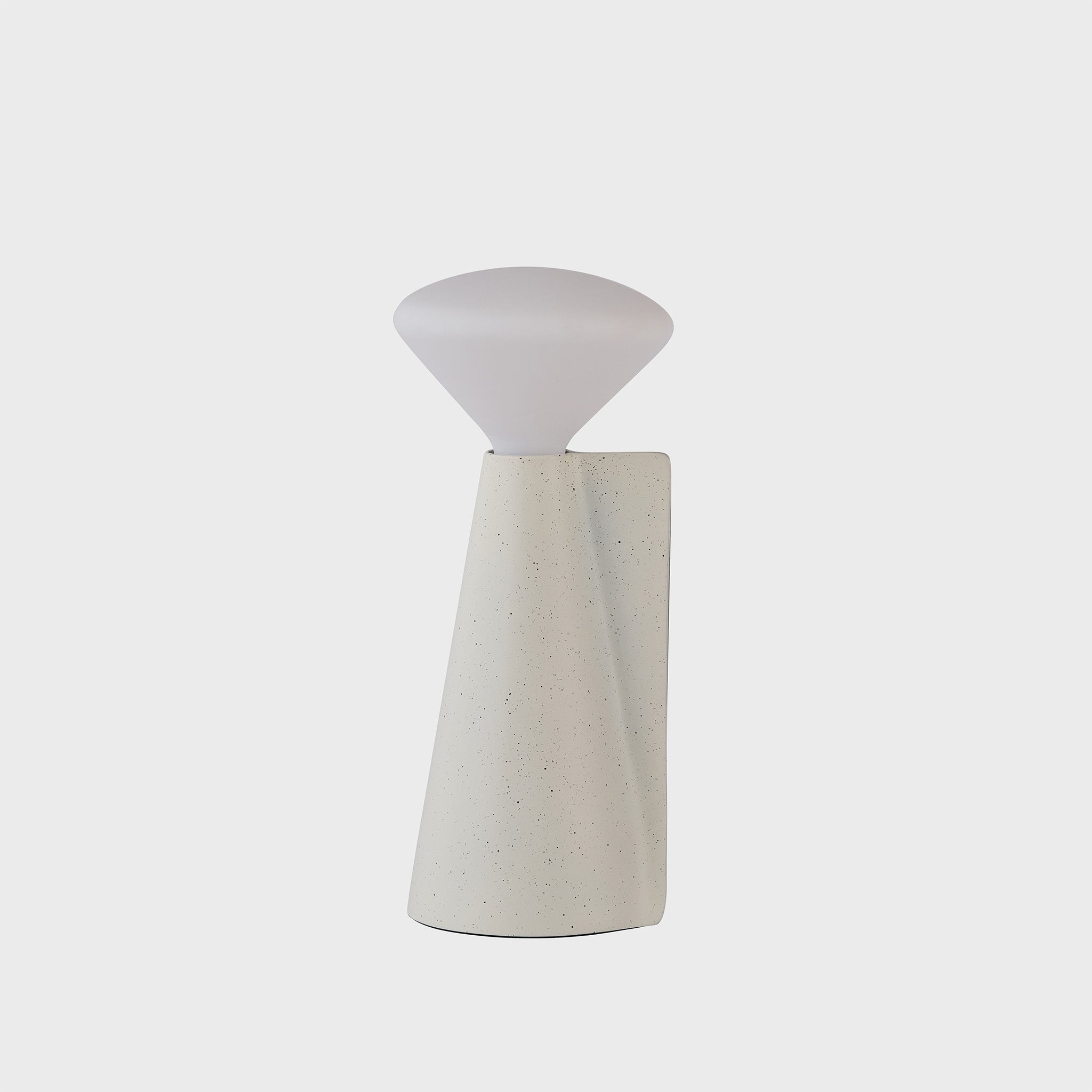 Stone White Mantle Portable Lamp - Rechargeable LED Table Lamp for Bedroom, Living Room, Office & Outdoor Camping