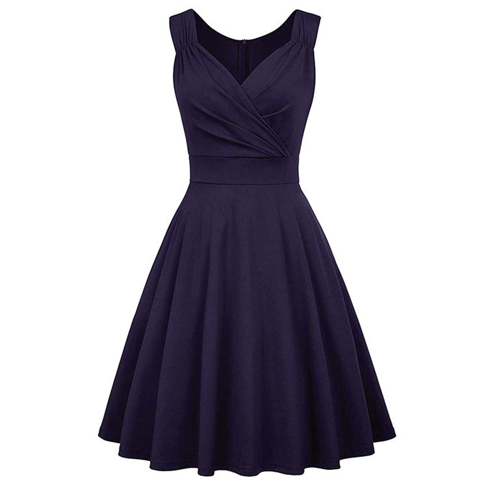 Elegant A-Line Sleeveless Summer Cocktail Dress for Women - Vintage Swing Wedding Party Dress - Perfect for Beach Weddings, Garden Parties & Date Nights