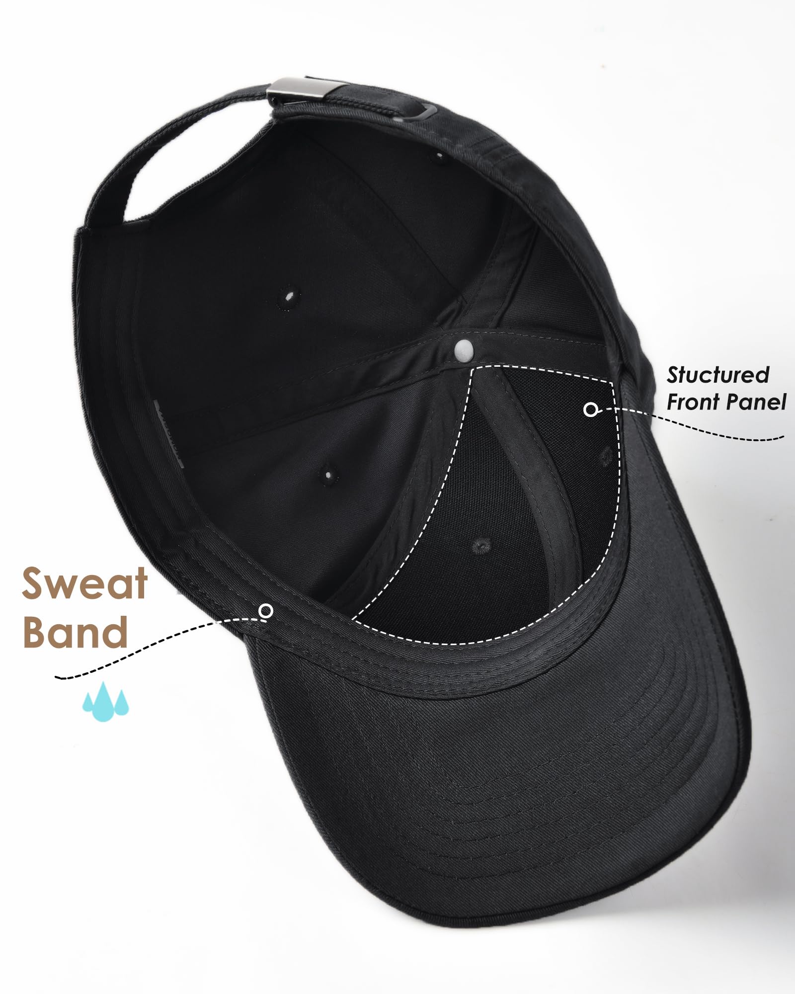 FURTALK Men's Adjustable Washed Cotton Baseball Cap - Classic Structured Dad Hat for Golf, Casual Wear & Outdoor Activities | Breathable Cotton Cap for Everyday Use