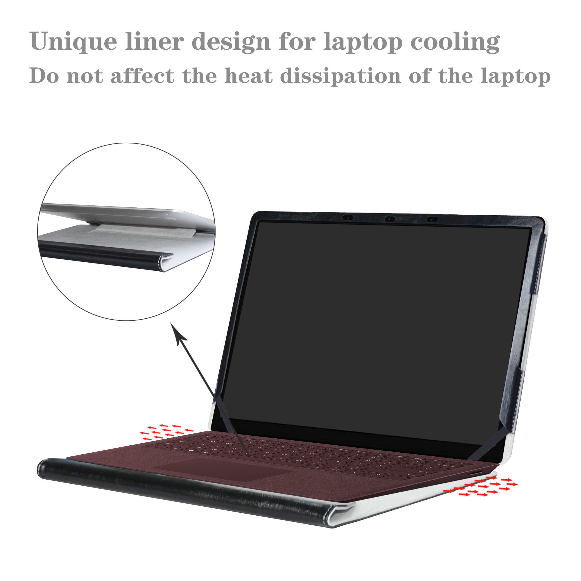 Microsoft Surface Laptop 5/4/3/2 Protective Case - Slim Fit 13.5 Inch Shockproof Cover - Compatible with 2018-2022 Models (Excludes 15