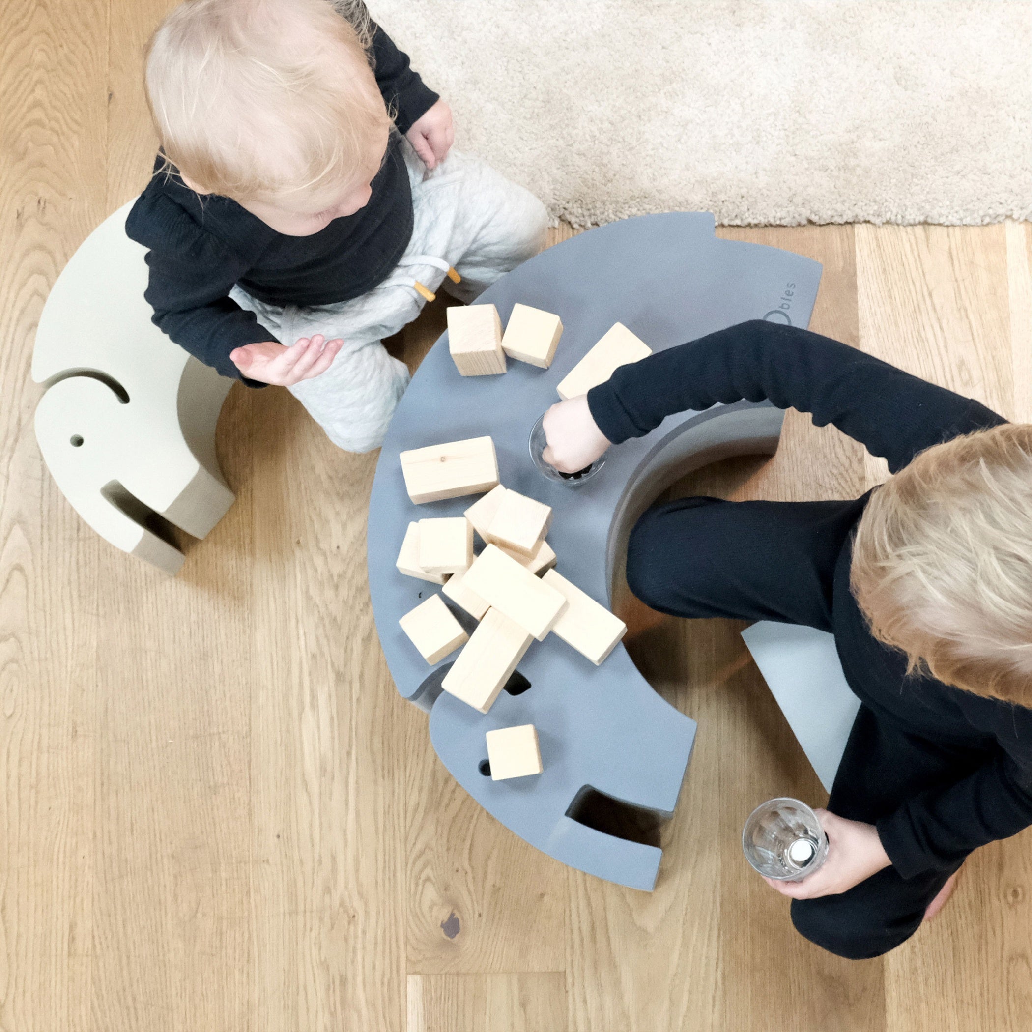 bObles Elephant S 16 Classic Vintage Rose - Soft Play Toy for Kids, Eco-Friendly Children's Furniture - Perfect for Nursery, Playroom & Toddler Safe Play Areas