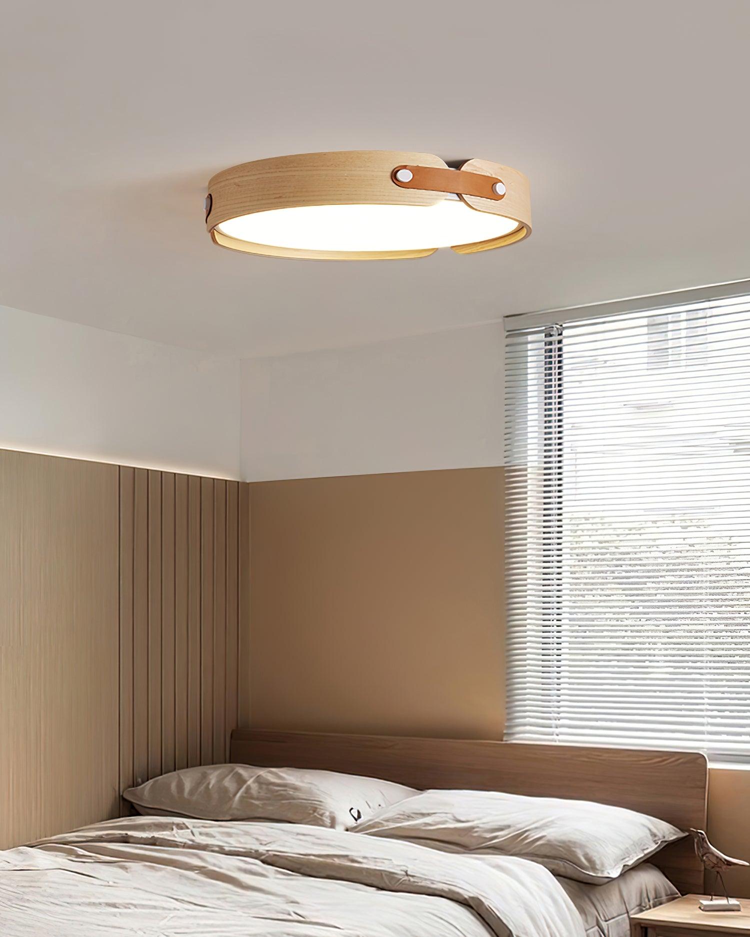 Aiwen Modern Wood Ceiling Light Fixture - Rustic Farmhouse Pendant Lighting for Living Room, Bedroom, Dining Room & Kitchen Decor