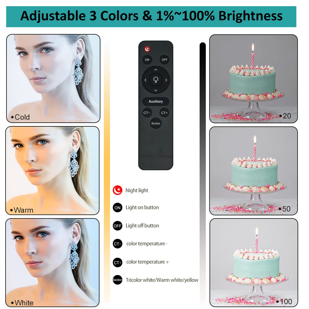 MOUNTDOG 85W Dimmable LED Softbox Lighting Kit with 3 Color Bulbs (2700K-6400K) - Continuous Studio Light for Photography, YouTube Videos & Portrait Shooting - Includes Remote Control & Adjustable Stand - Perfect for Home Studio, Product Photography & Live Streaming