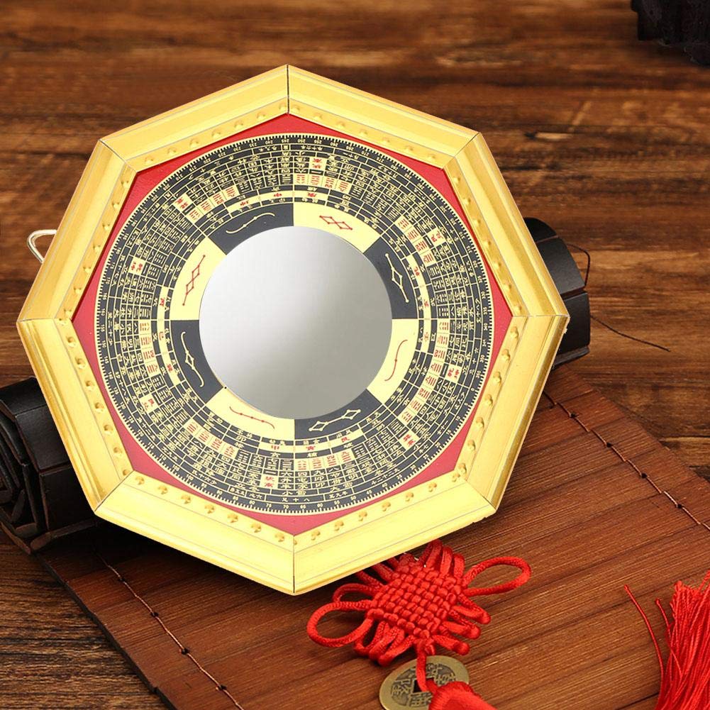 Authentic Chinese Feng Shui Bagua Mirror - Traditional Convex & Concave Design for Home Protection | Neutralizes Negative Energy & Blocks Harmful Chi | 13.5cm Concave Mirror for Door & Window Placement | Perfect for Home, Office & Business Feng Shui Enhancement
