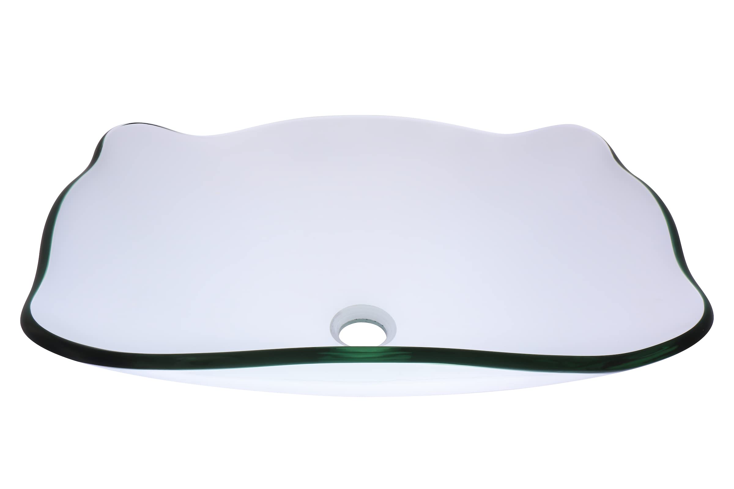 Novatto TIS-317C Elegant Glass Vessel Bathroom Sink - Modern Above Counter Basin for Powder Room, Master Bath & Guest Bathroom Vanity Installation