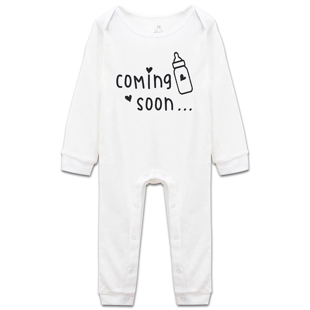DOQOSESHY Pregnancy Announcement Baby Romper - Cute Coming Soon Newborn Clothes for Grandparents & Family - Perfect for Gender Reveal, Baby Shower & First Photo Shoot