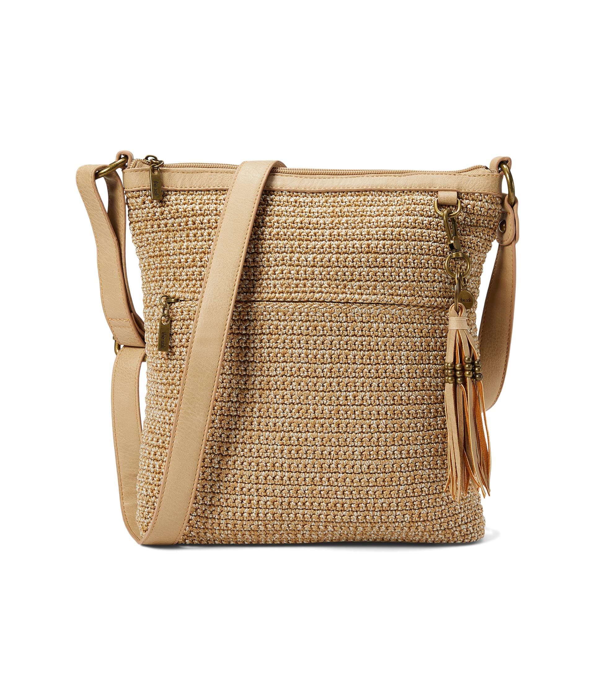 The Sak Lucia Crossbody Purse - Hand Crocheted Women's Handbag with Zipper Pockets for Everyday Use, Travel & Work | Stylish Boho Shoulder Bag for Women