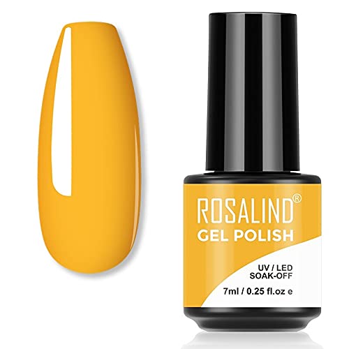 ROSALIND UV Gel Polish Soak Off 7ml - Long Lasting Pure Color Nail Polish for Gel Manicure - LED/UV Lamp Required - Perfect for Nail Art, Salon & Home Use (Color S054)