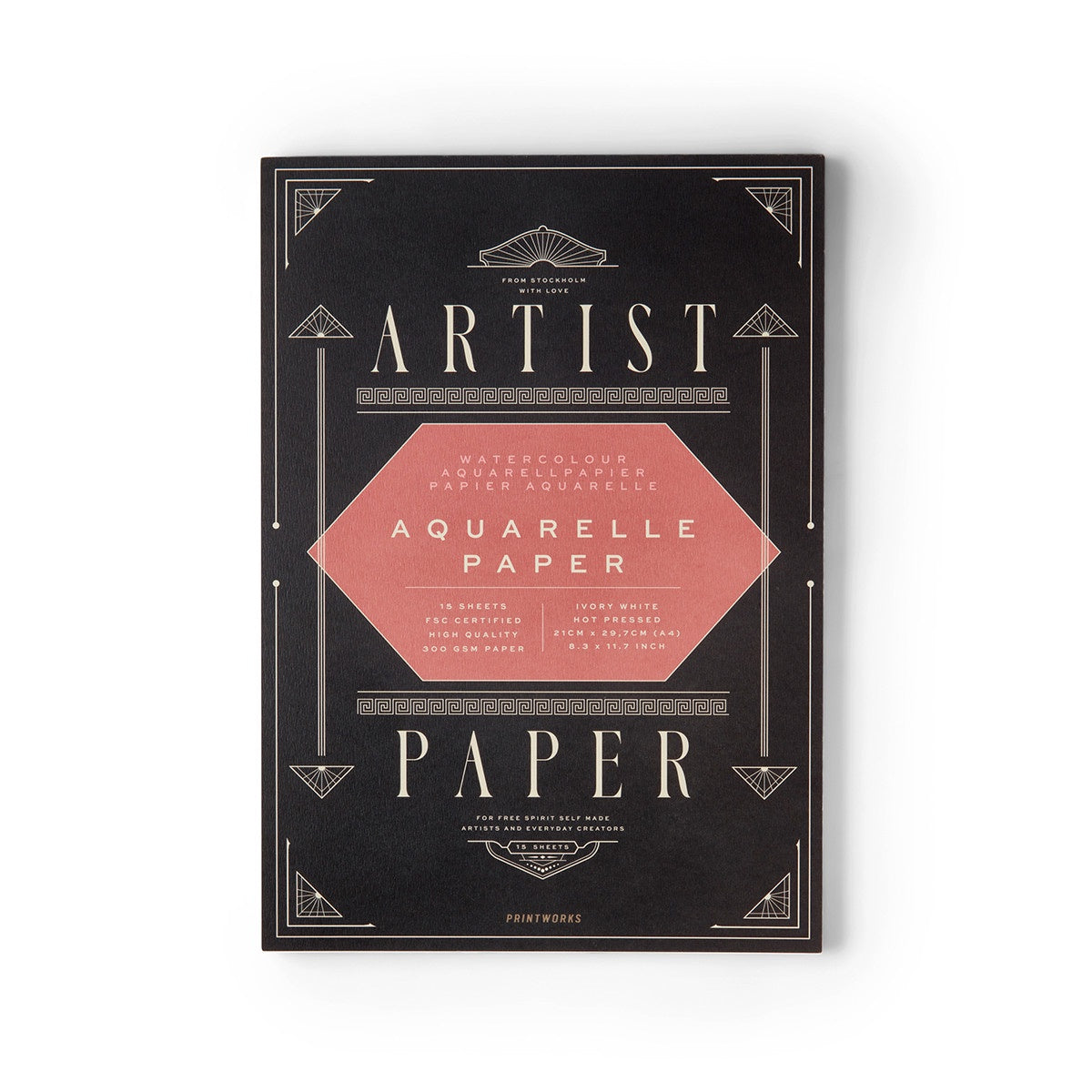 Premium Aquarelle Watercolor Paper Pad - 100% Cotton, Acid-Free, 140lb/300gsm - Ideal for Watercolor Painting, Sketching & Mixed Media Art Projects