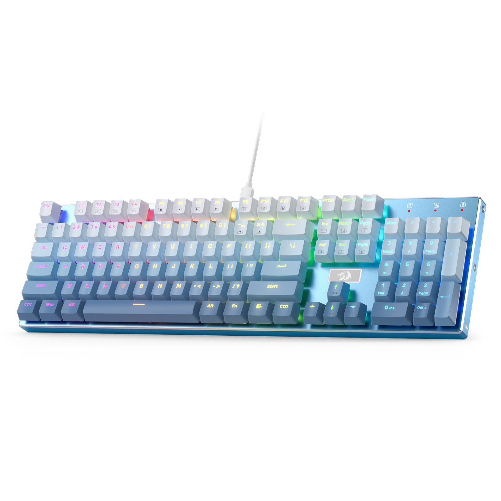 Redragon K556 SE RGB Backlit Wired Mechanical Gaming Keyboard - Aluminum Frame, Hot-Swappable Linear Red Switches, 104 Key Anti-Ghosting - Perfect for PC Gaming, Typing & Office Work