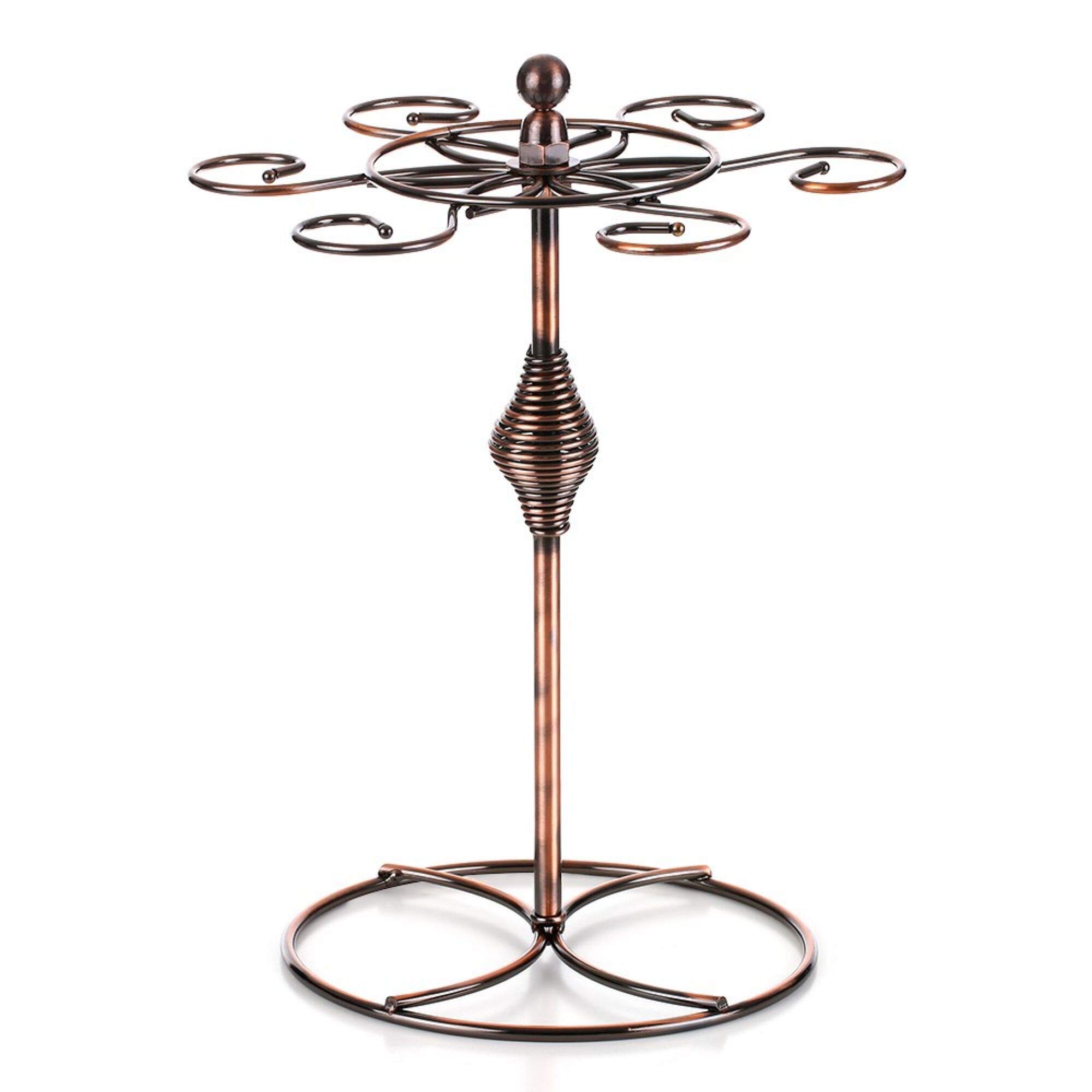 HO-TBO Classic Metal Wine Rack - Holds 6 Bottles of Red Wine for Home Bar, Kitchen & Dining Room Decor | Decorative Wine Storage Solution for Wine Lovers