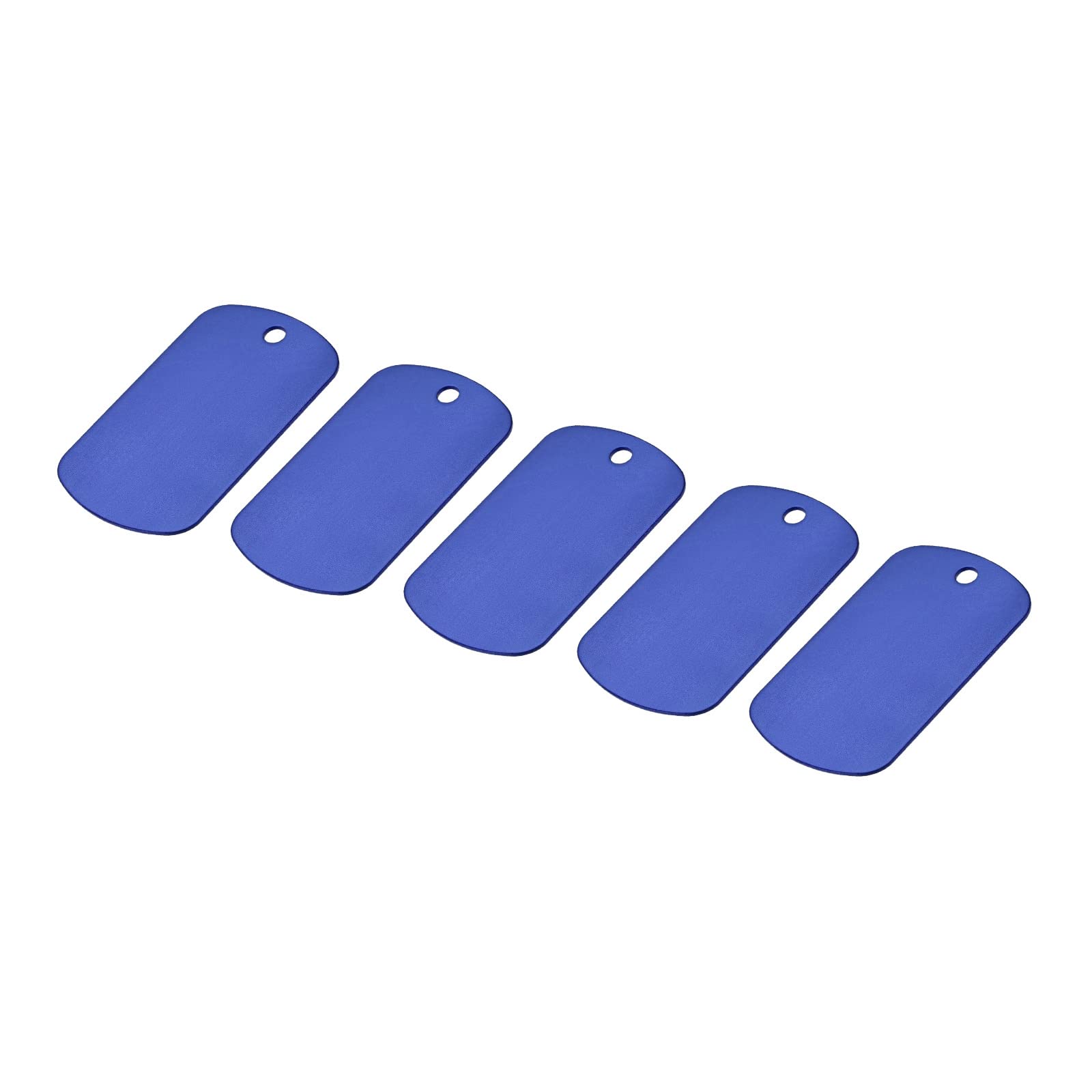 DMiotech 5 Pack 29x50mm Aluminum Dark Blue Engraving Blank Tags - Customizable Name Tags, Number Plates for DIY Crafts, Jewelry Making & Pet ID (Perfect for Keychains, Luggage Tags & Gift Personalization)