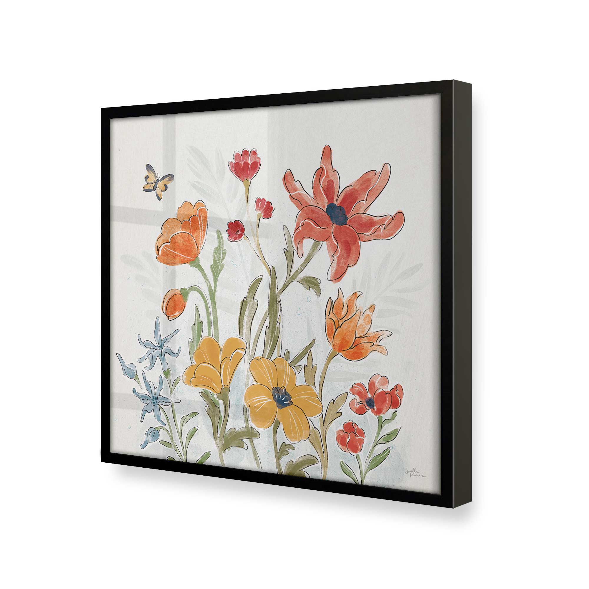Garden Melody in Bloom IV Print - Floral Wall Art Decor for Living Room, Bedroom & Office - Perfect for Home Decor & Gift Giving