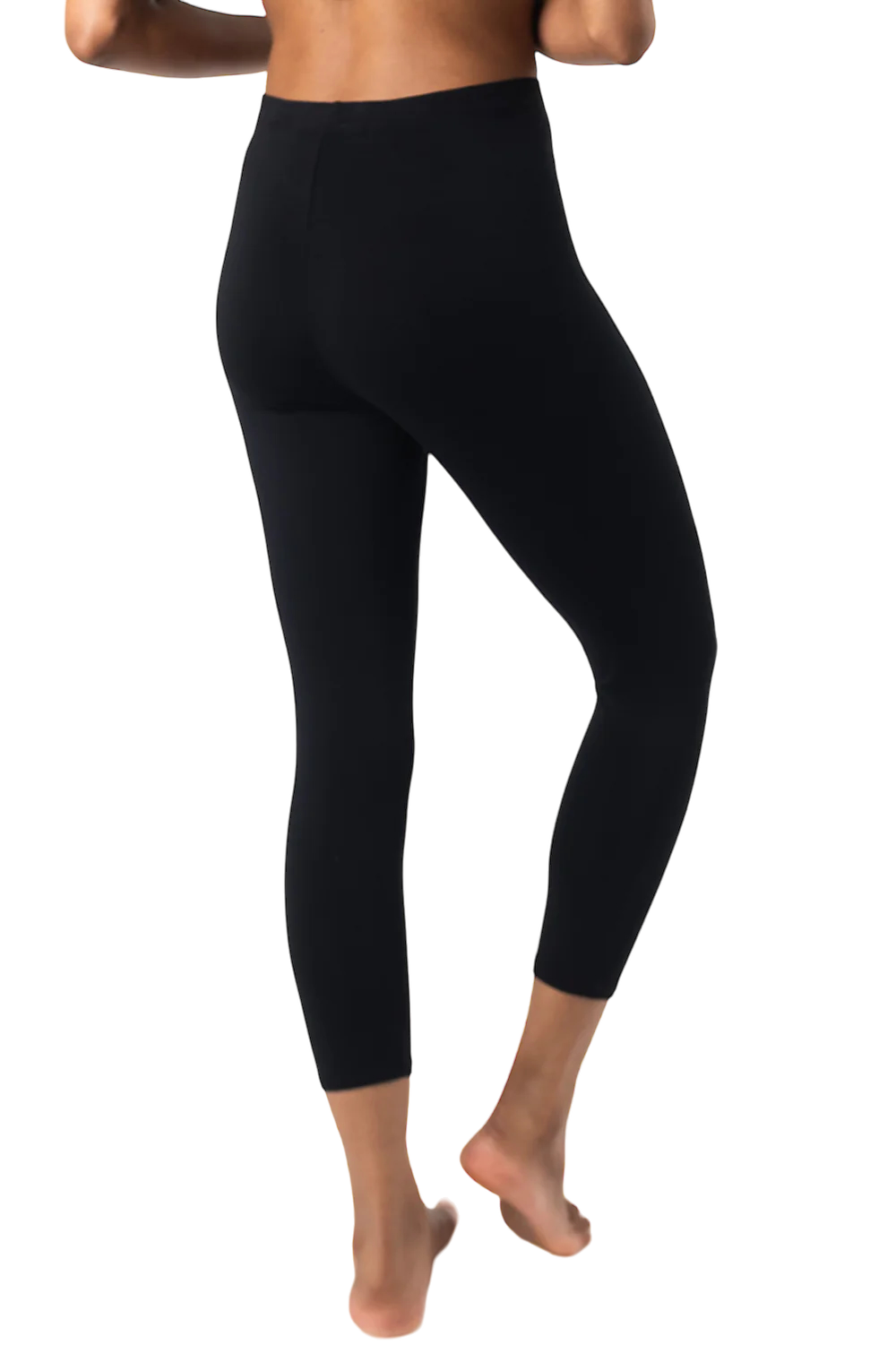 Terrera Black Capri Leggings for Women - High Waist Yoga Pants with Pockets, Comfortable Workout Leggings for Running, Gym & Lounge