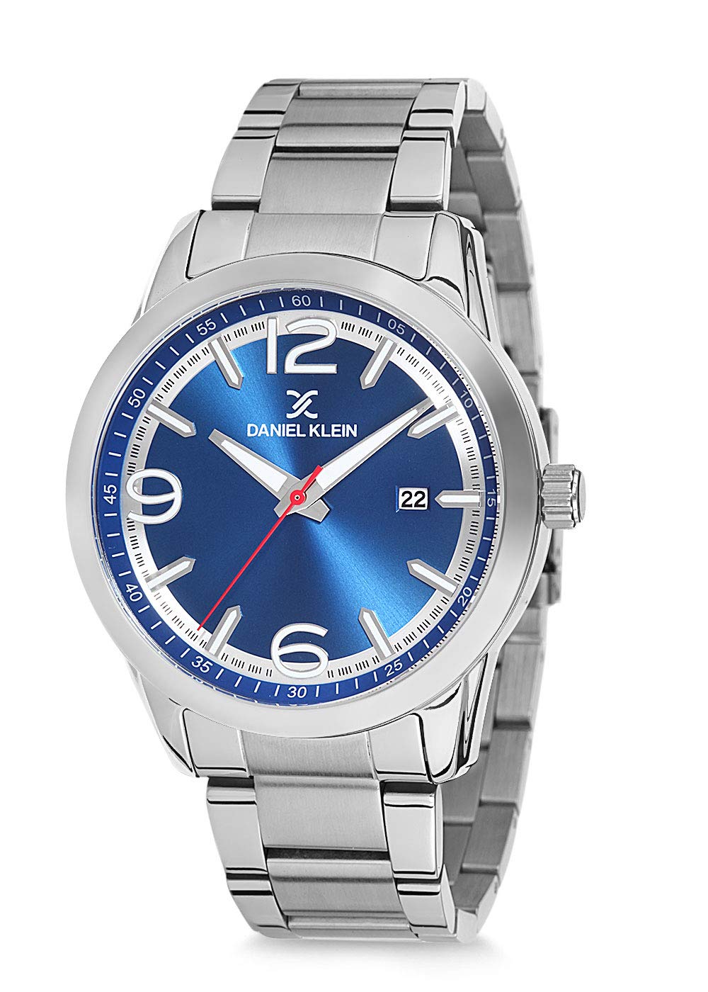 Daniel Klein Men's Watch DK12141 - Stainless Steel, 44mm, Japanese Quartz for Business & Casual Wear